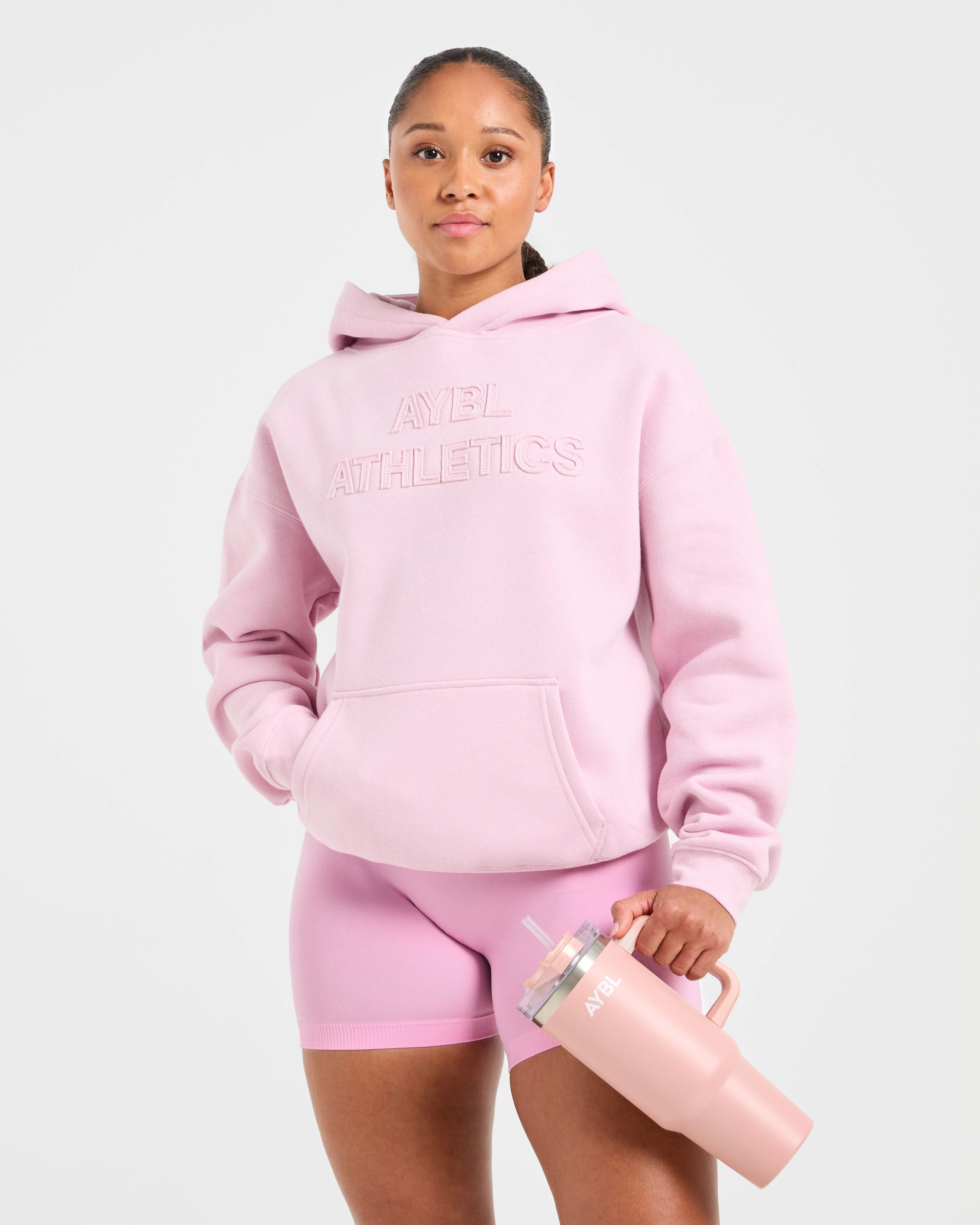Athletics Applique Oversized Hoodie - Sugar Rose - Image 7