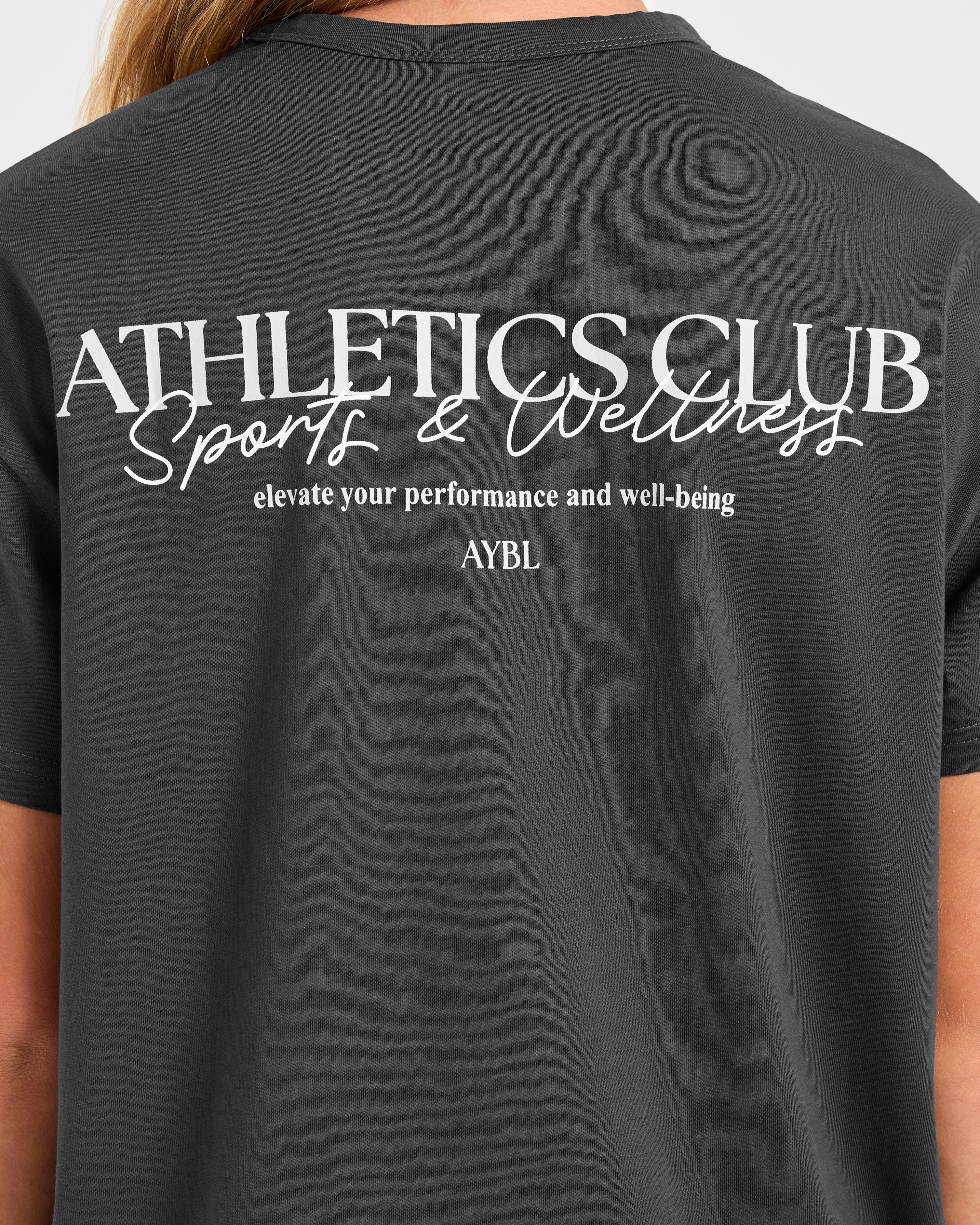 Athletics Club Oversized T Shirt - Charcoal - Image 6