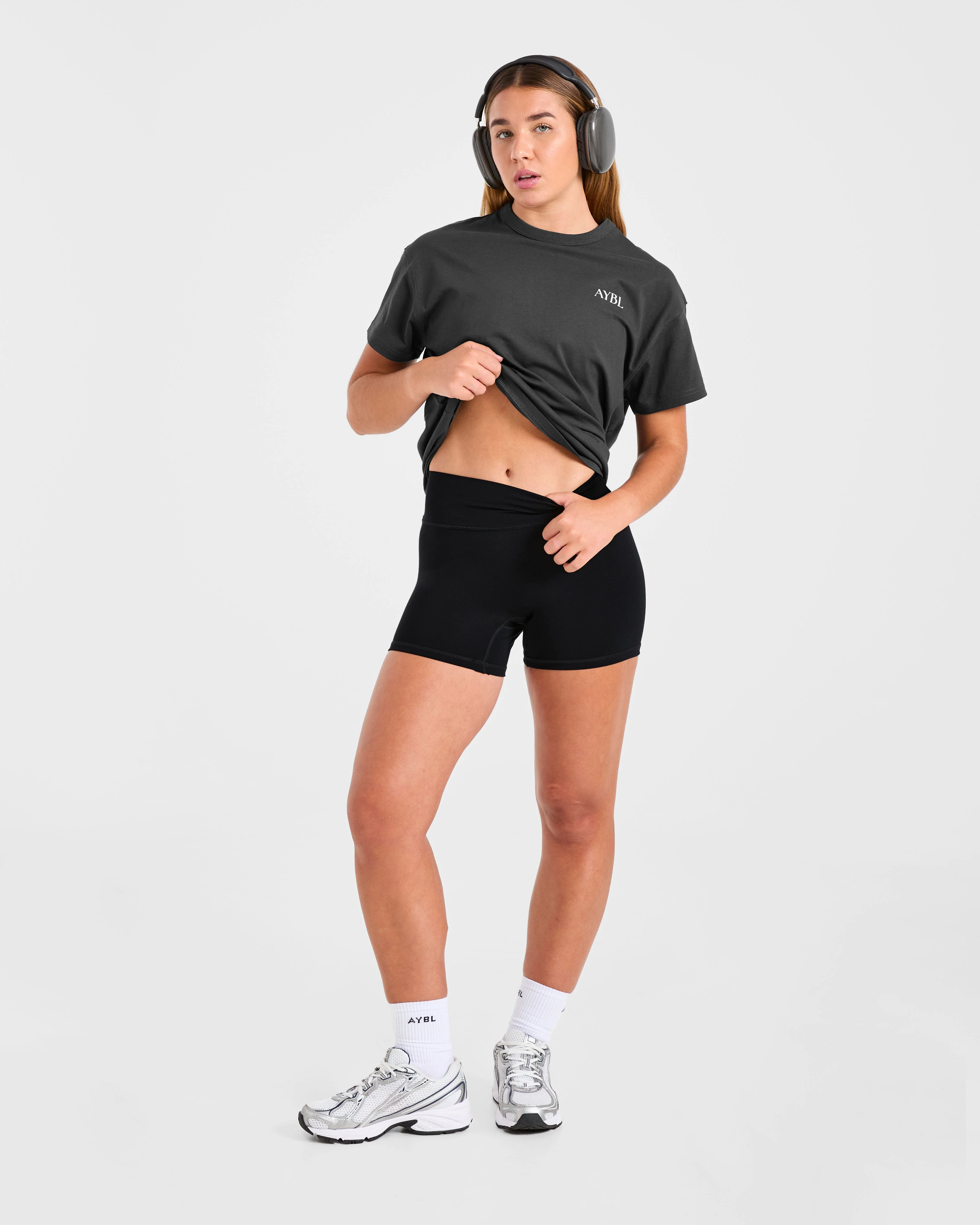 Athletics Club Oversized T Shirt - Charcoal - Image 7