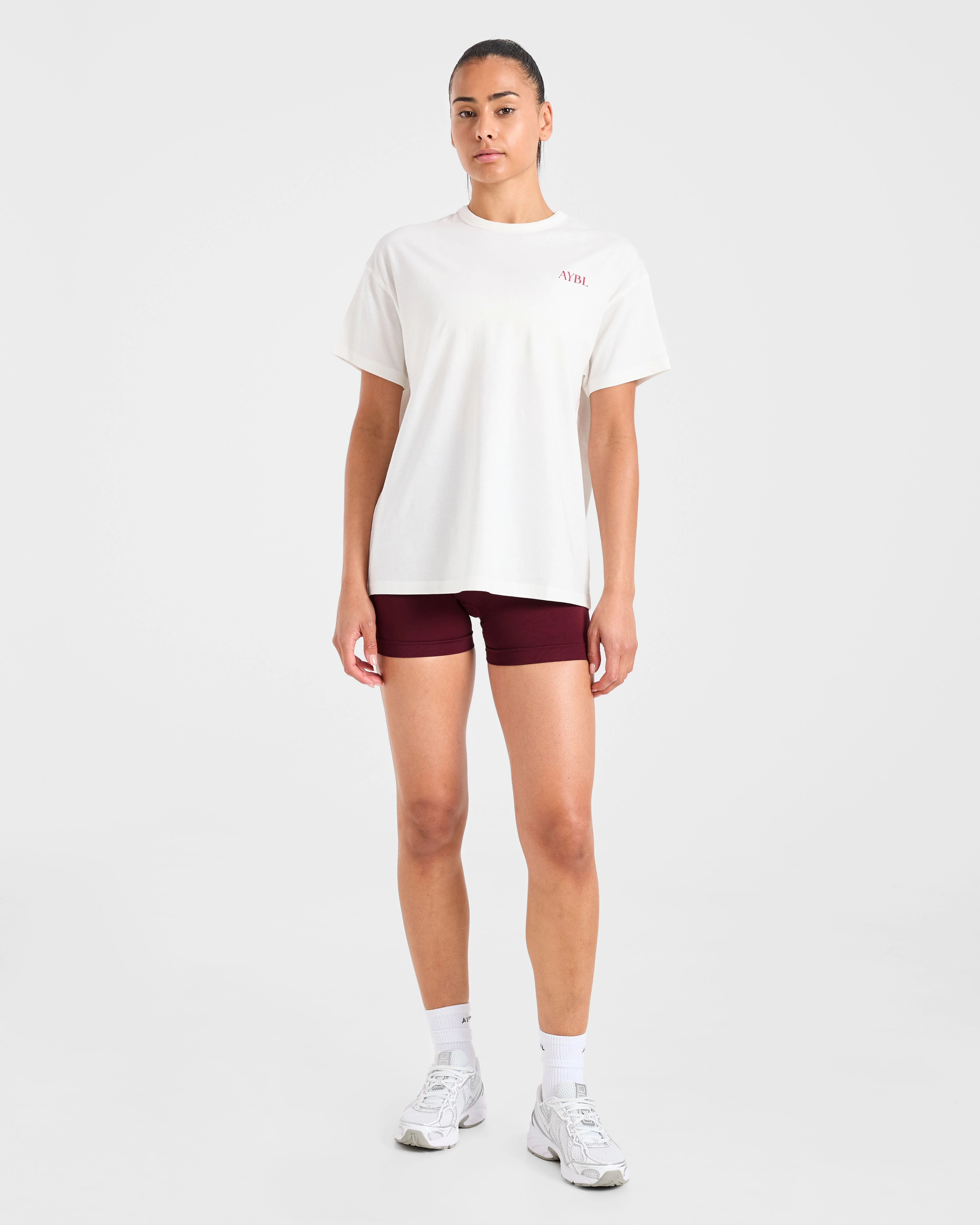 Athletics Club Oversized T Shirt - Off Blanc - Image 3