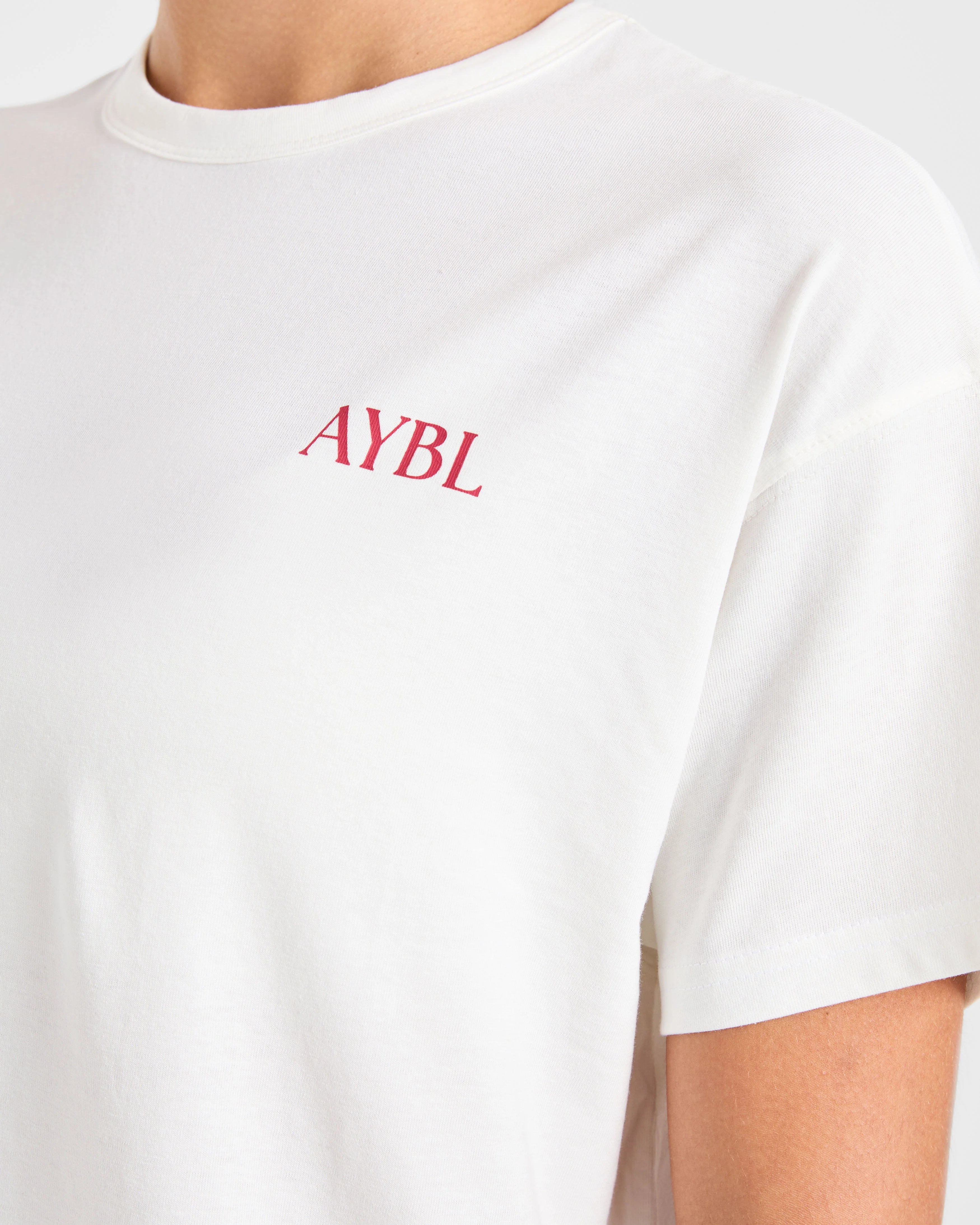 Athletics Club Oversized T Shirt - Off Blanc - Image 5