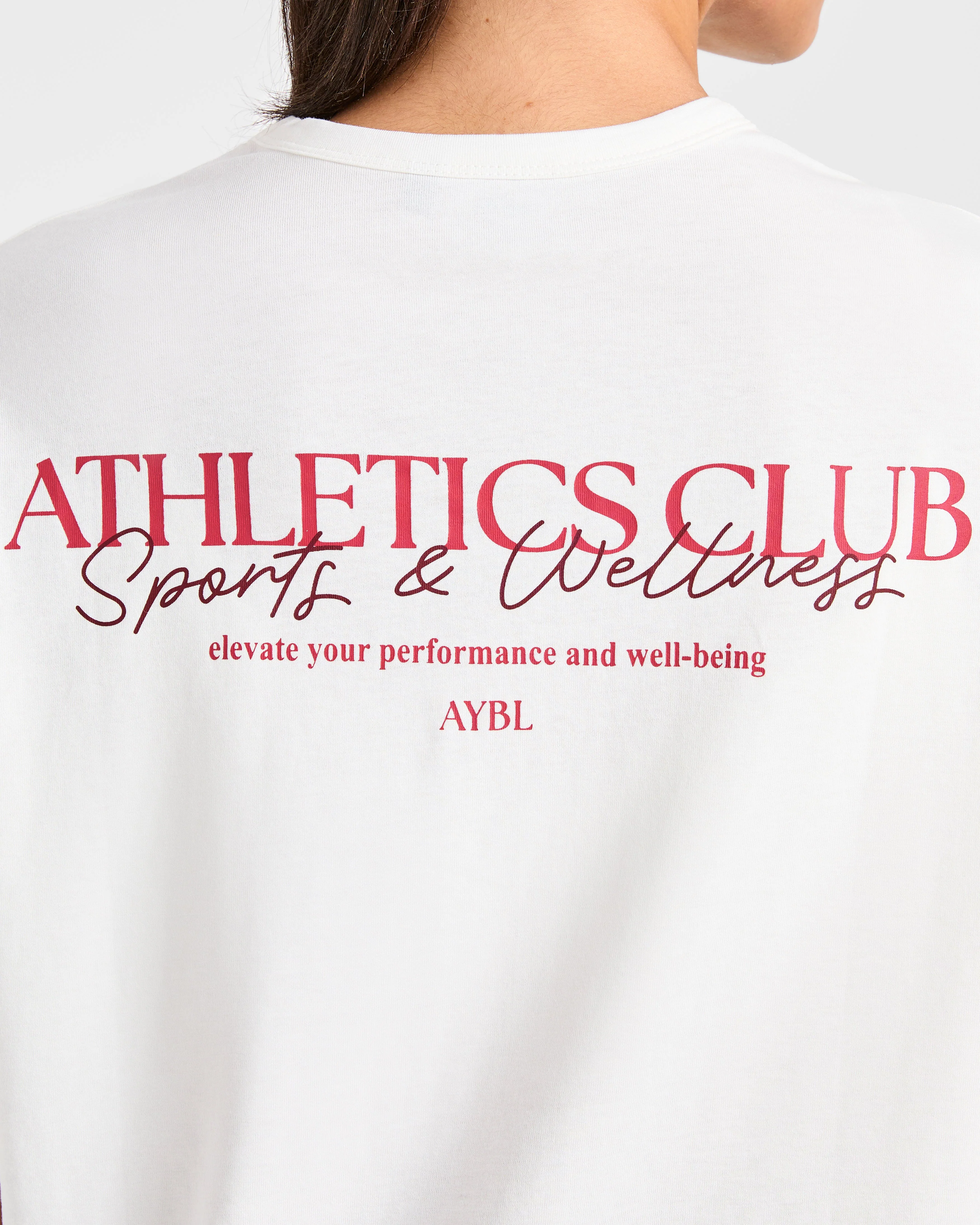 Athletics Club Oversized T Shirt - Off Blanc - Image 6