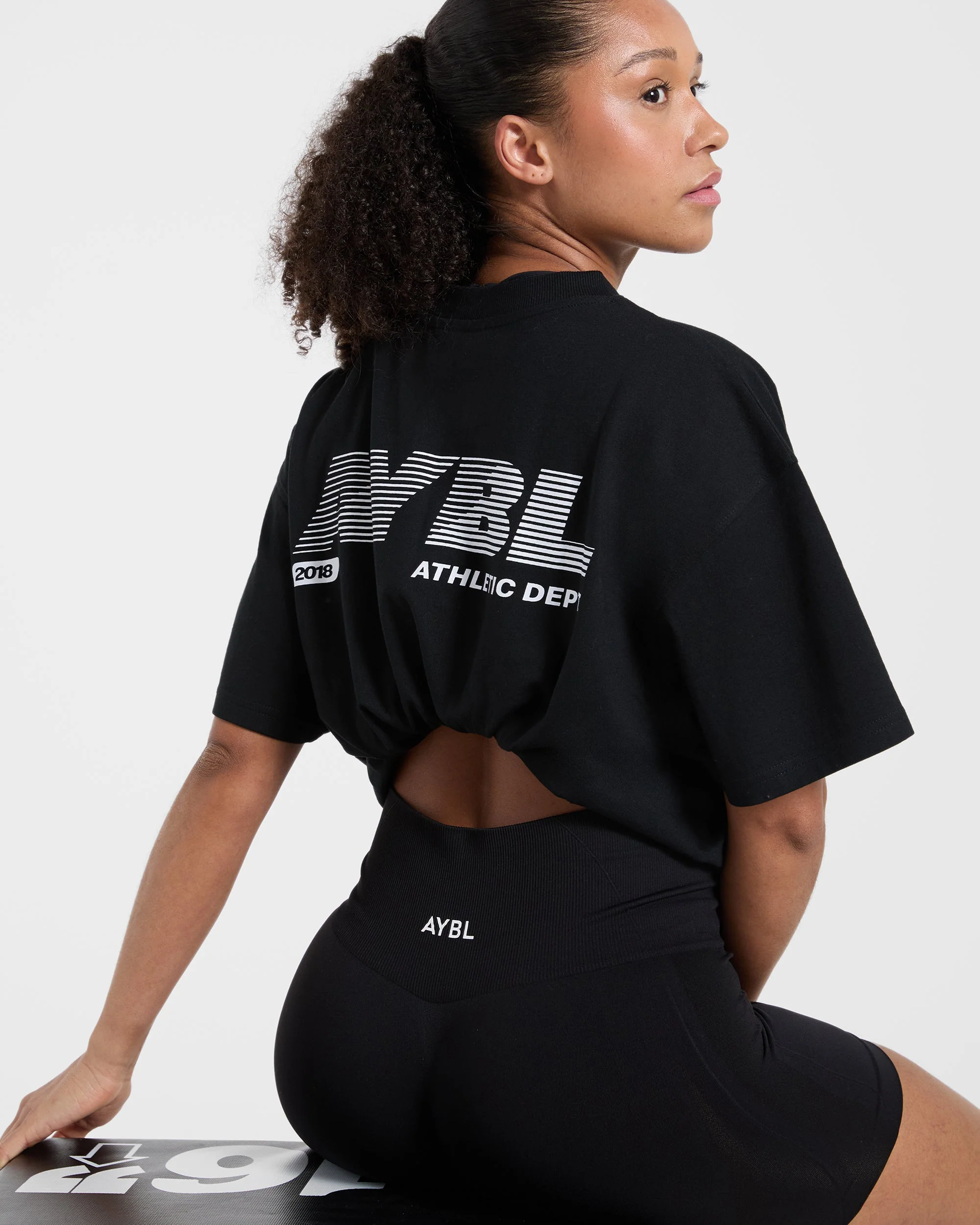 Athletics Department Oversized T Shirt - Noir - Image 8