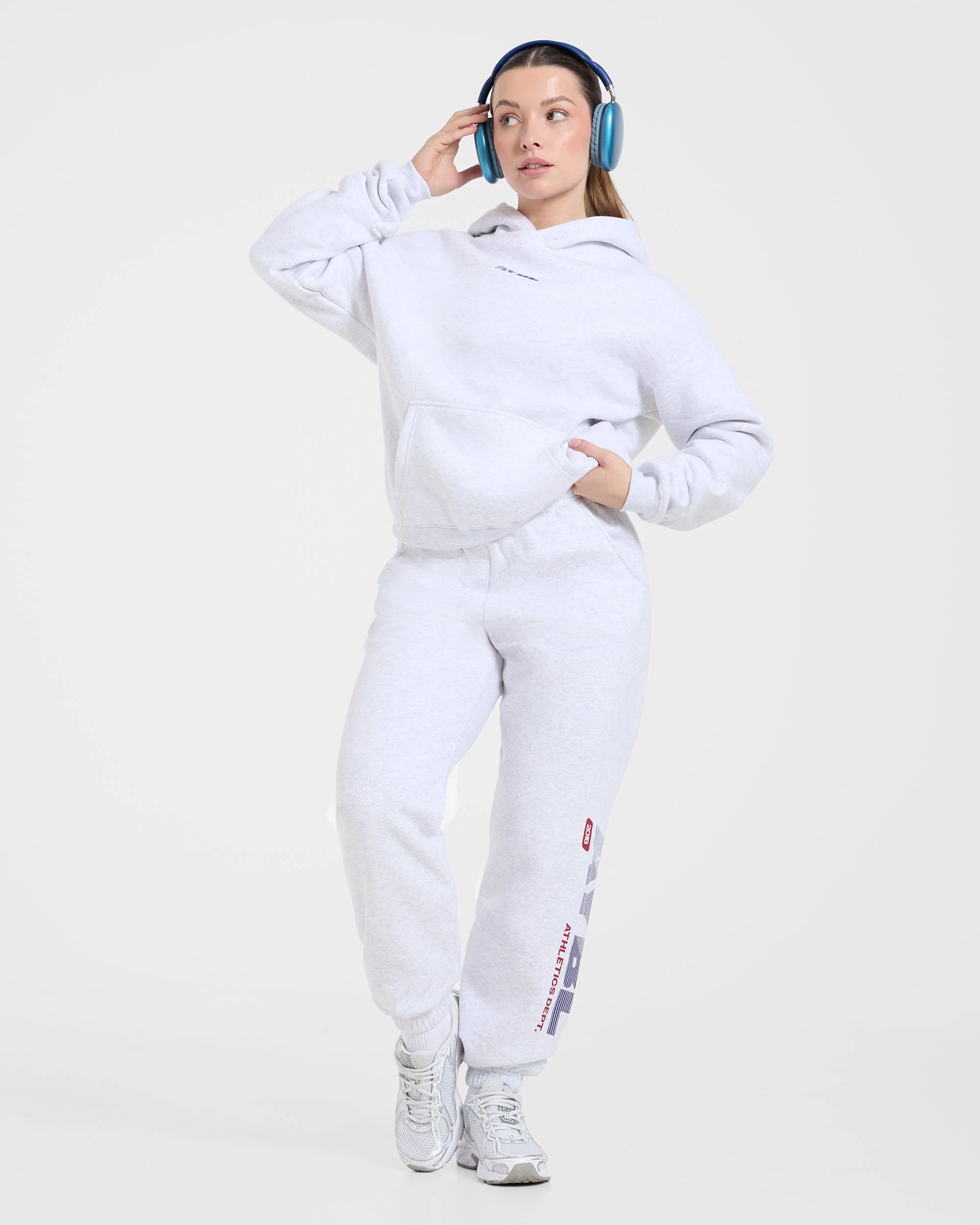 Athletics Dept Oversized Hoodie - Gris Marl - Image 7