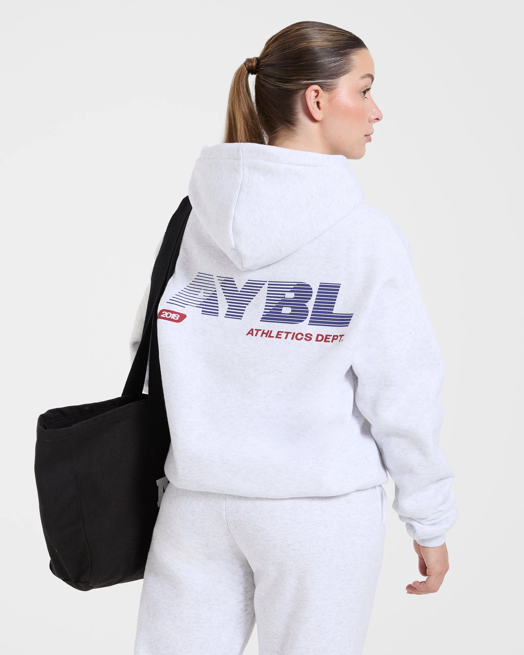 Athletics Dept Oversized Hoodie - Gris Marl - Image 8