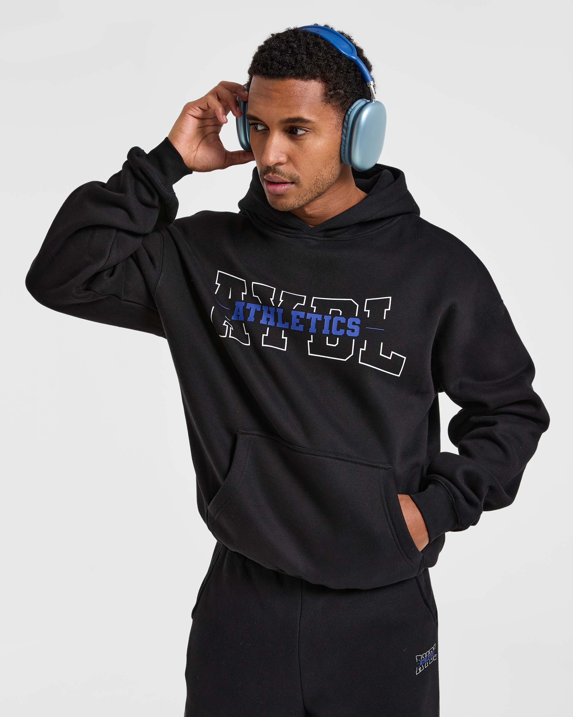 Athletics Oversized Hoodie - Noir - Image 7