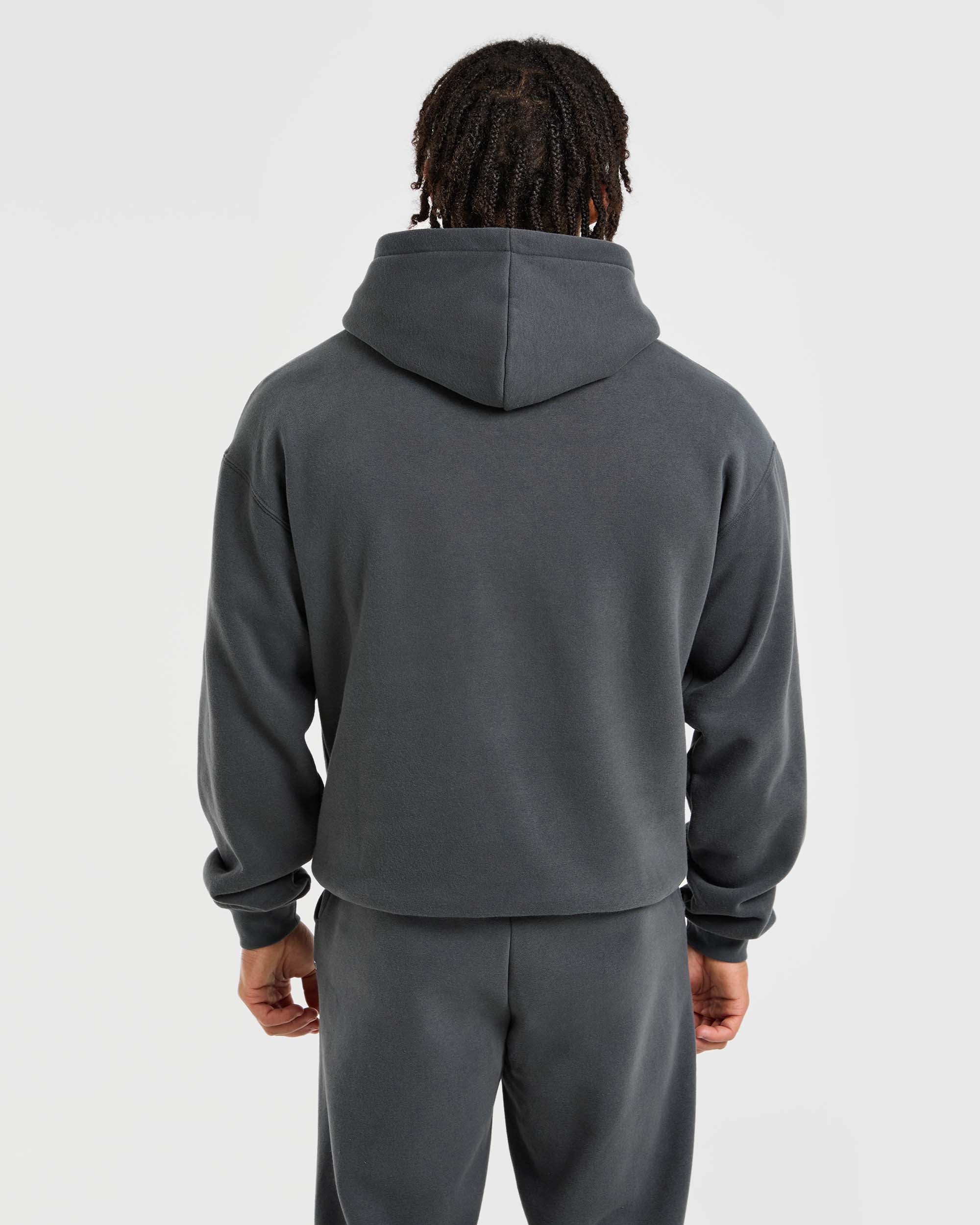 Athletics Oversized Hoodie - Charcoal - Image 2