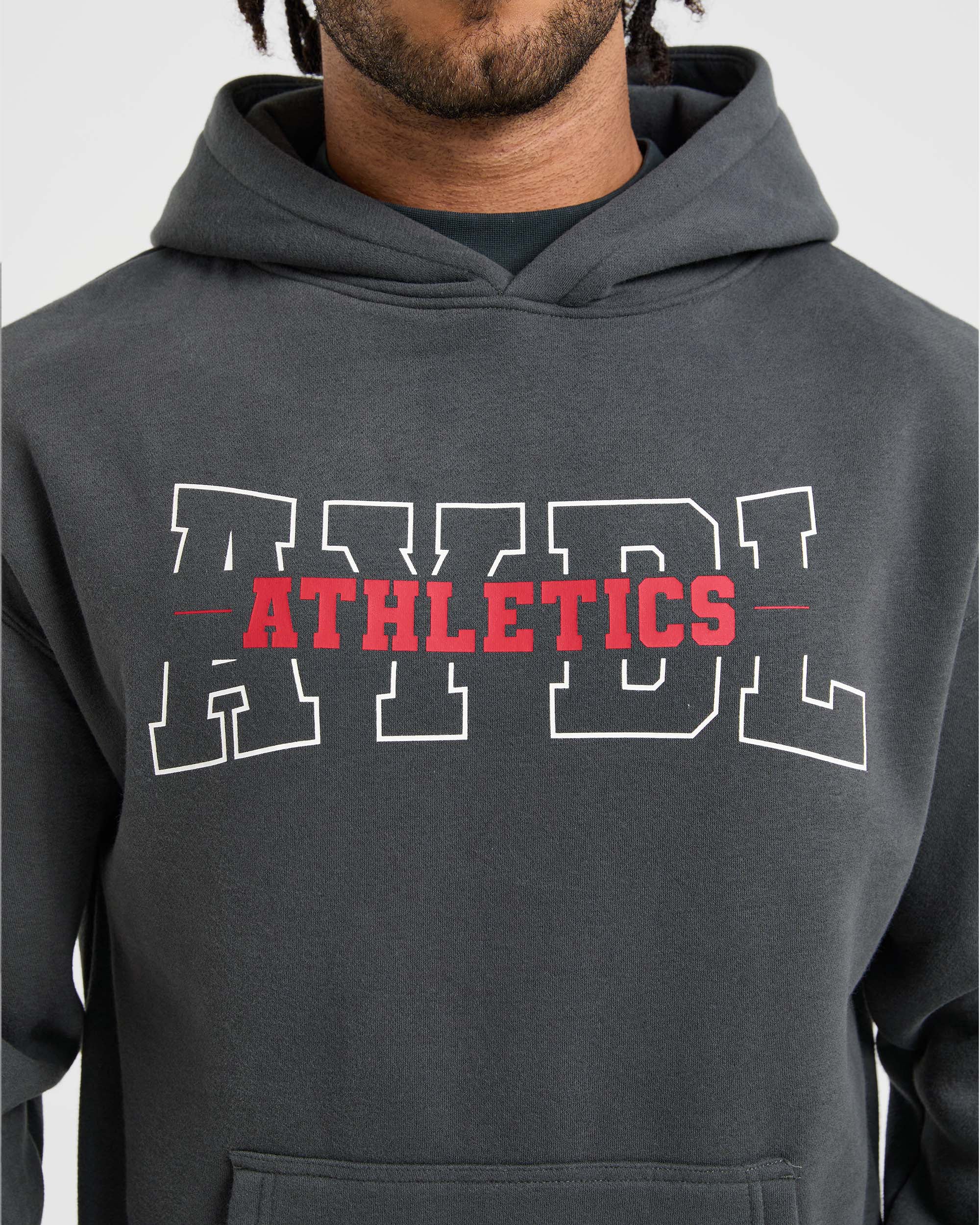 Athletics Oversized Hoodie - Charcoal - Image 5