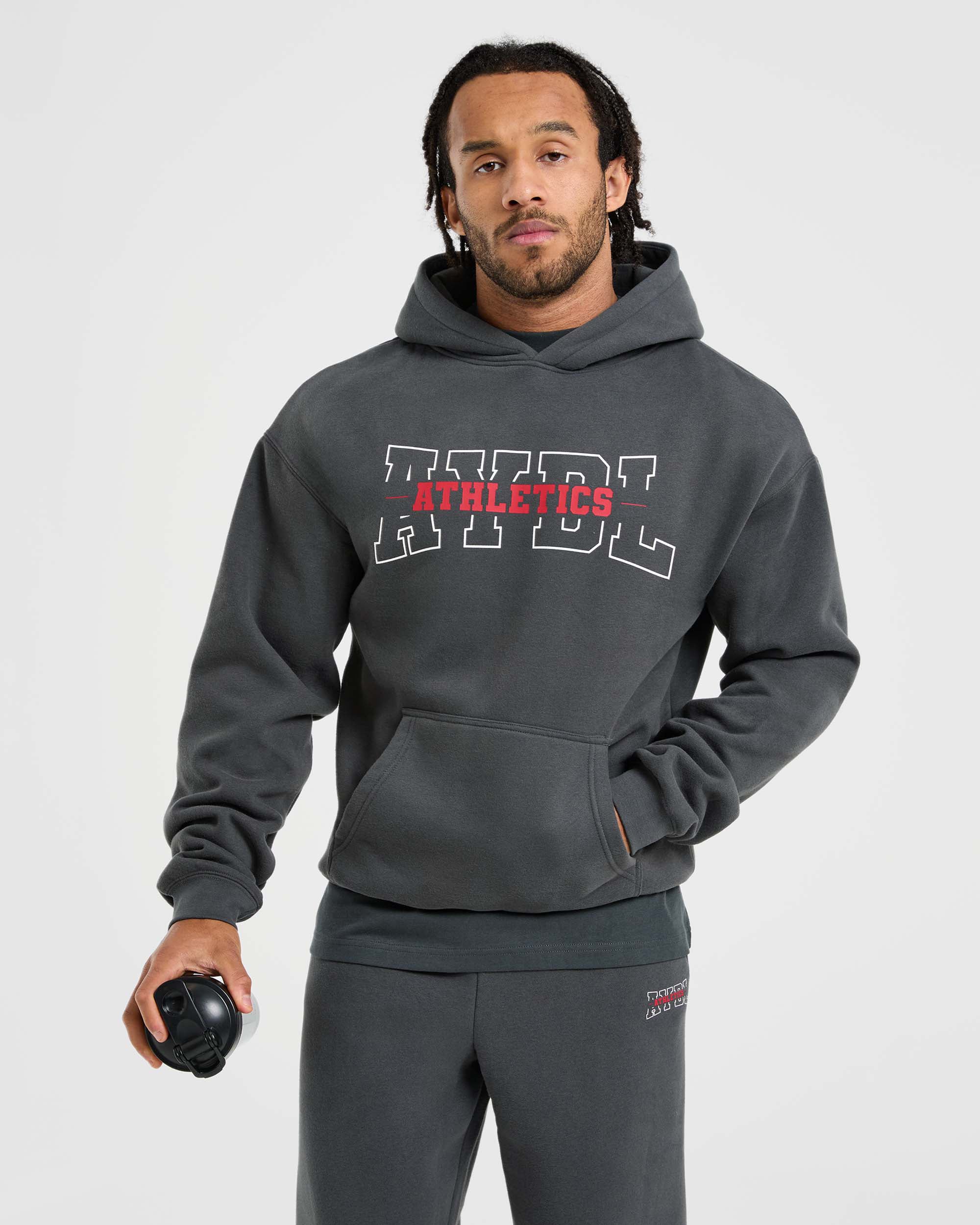 Athletics Oversized Hoodie - Charcoal - Image 7