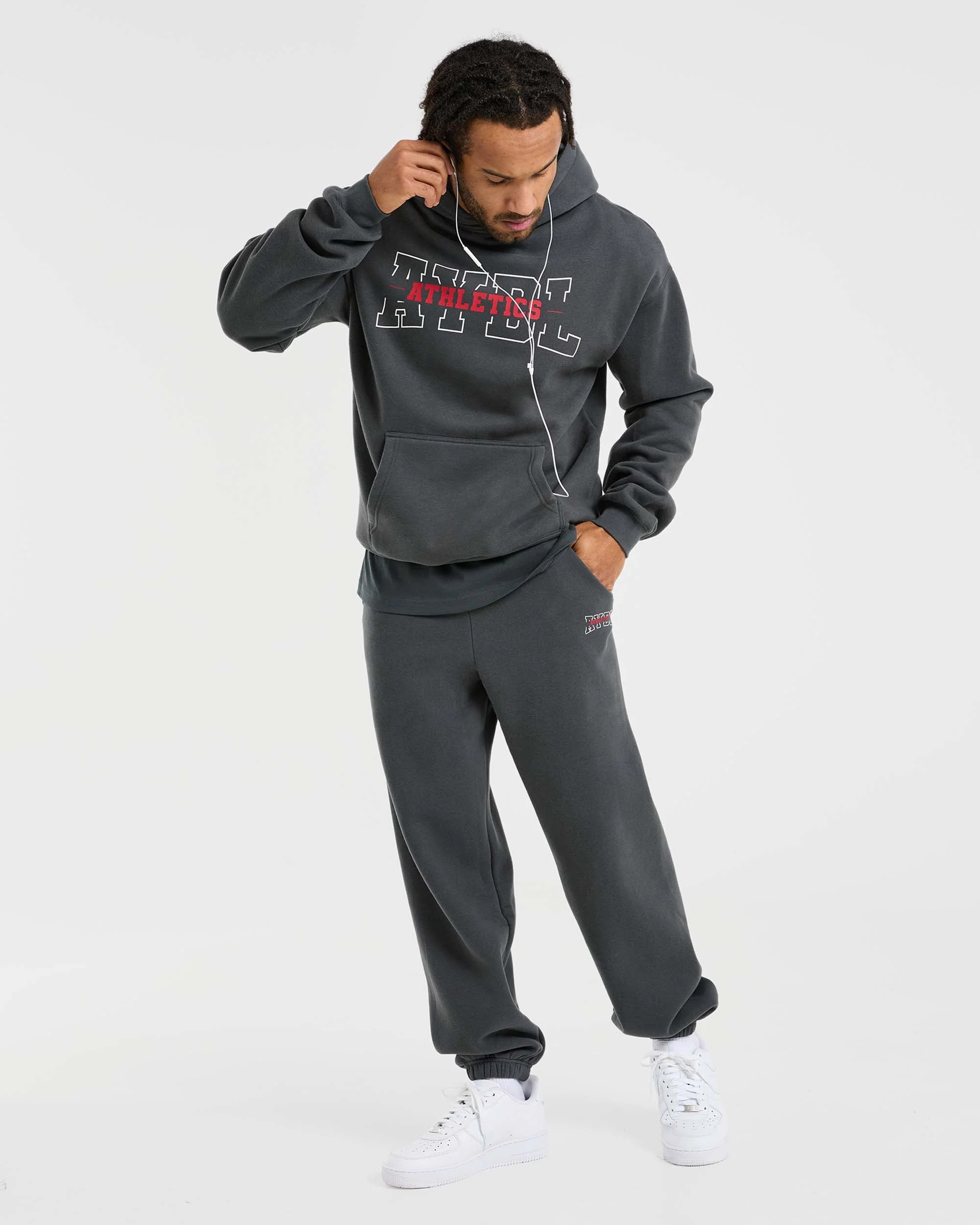 Athletics Oversized Hoodie - Charcoal - Image 8