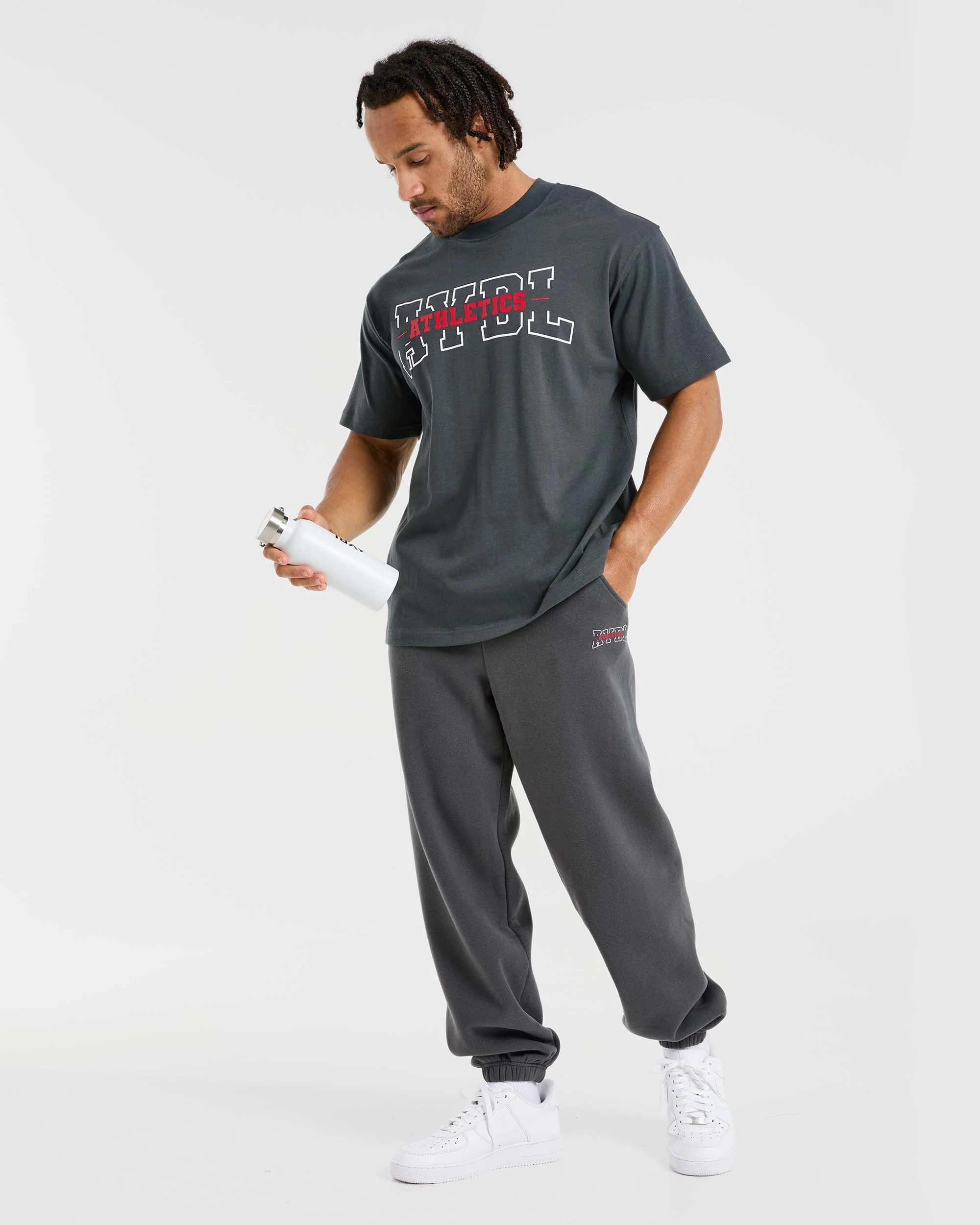 Athletics Oversized Joggers - Charcoal - Image 8
