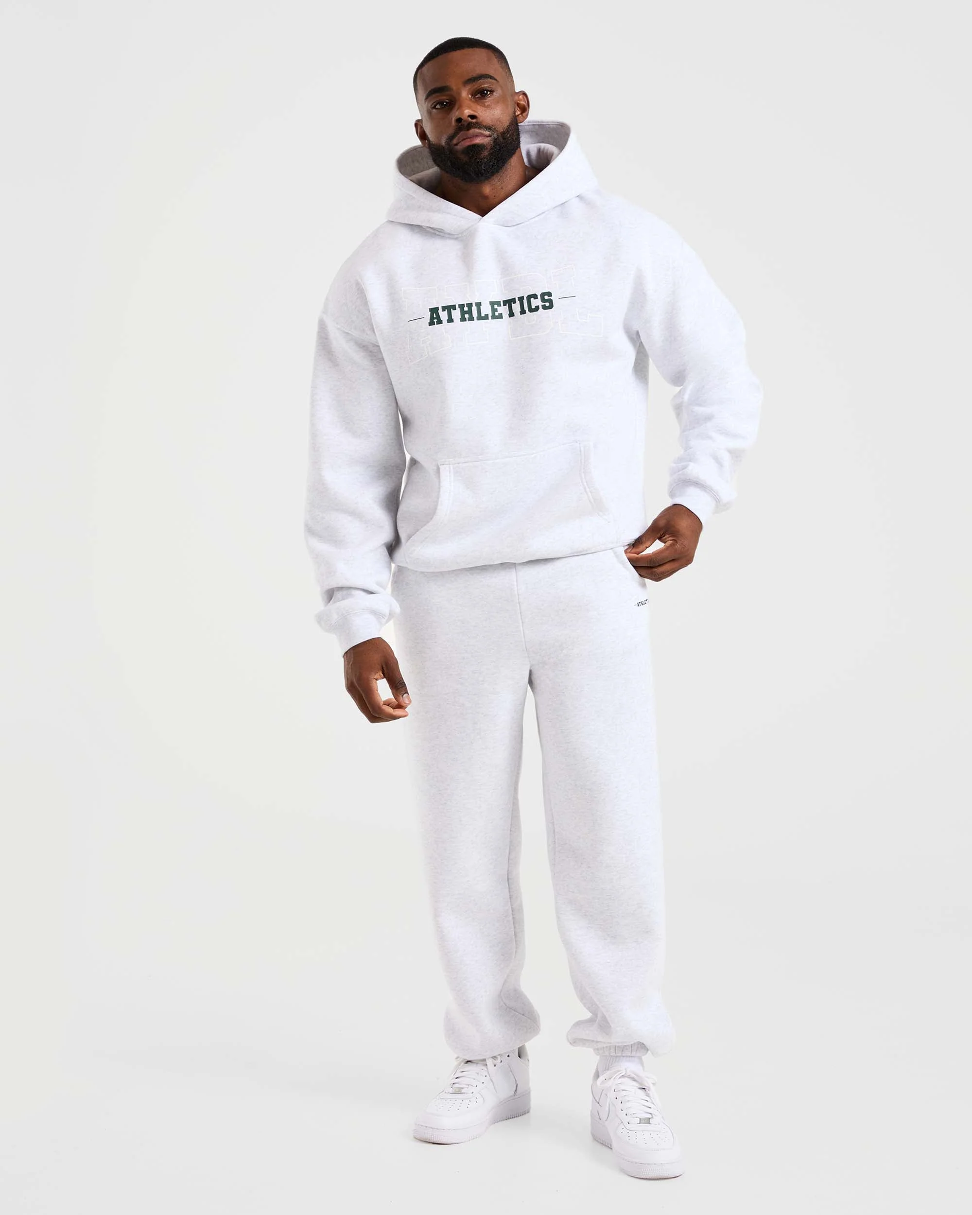 Athletics Oversized Joggers - Gris Marl - Image 3