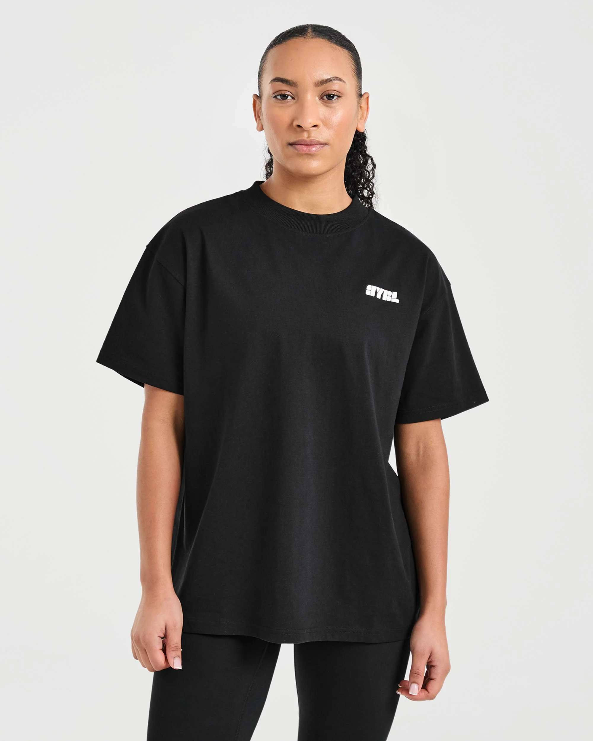 Athletics Retro Oversized T Shirt - Noir - Image 2