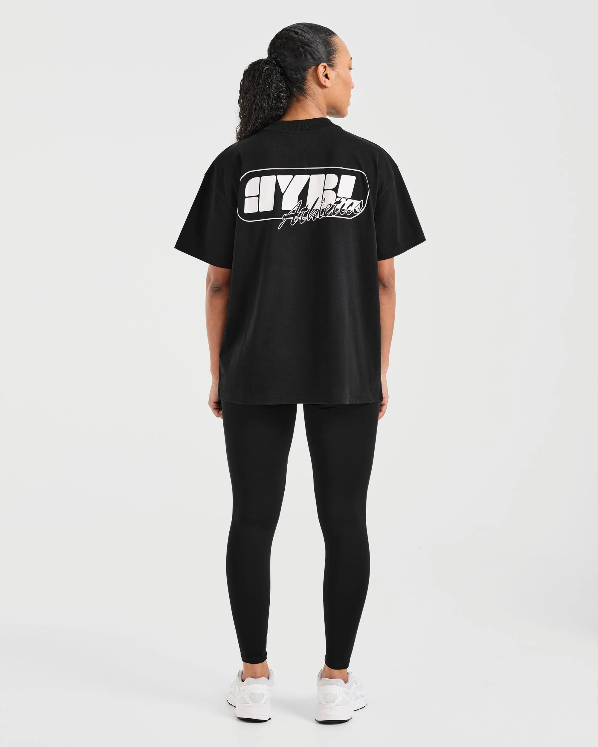 Athletics Retro Oversized T Shirt - Noir - Image 4