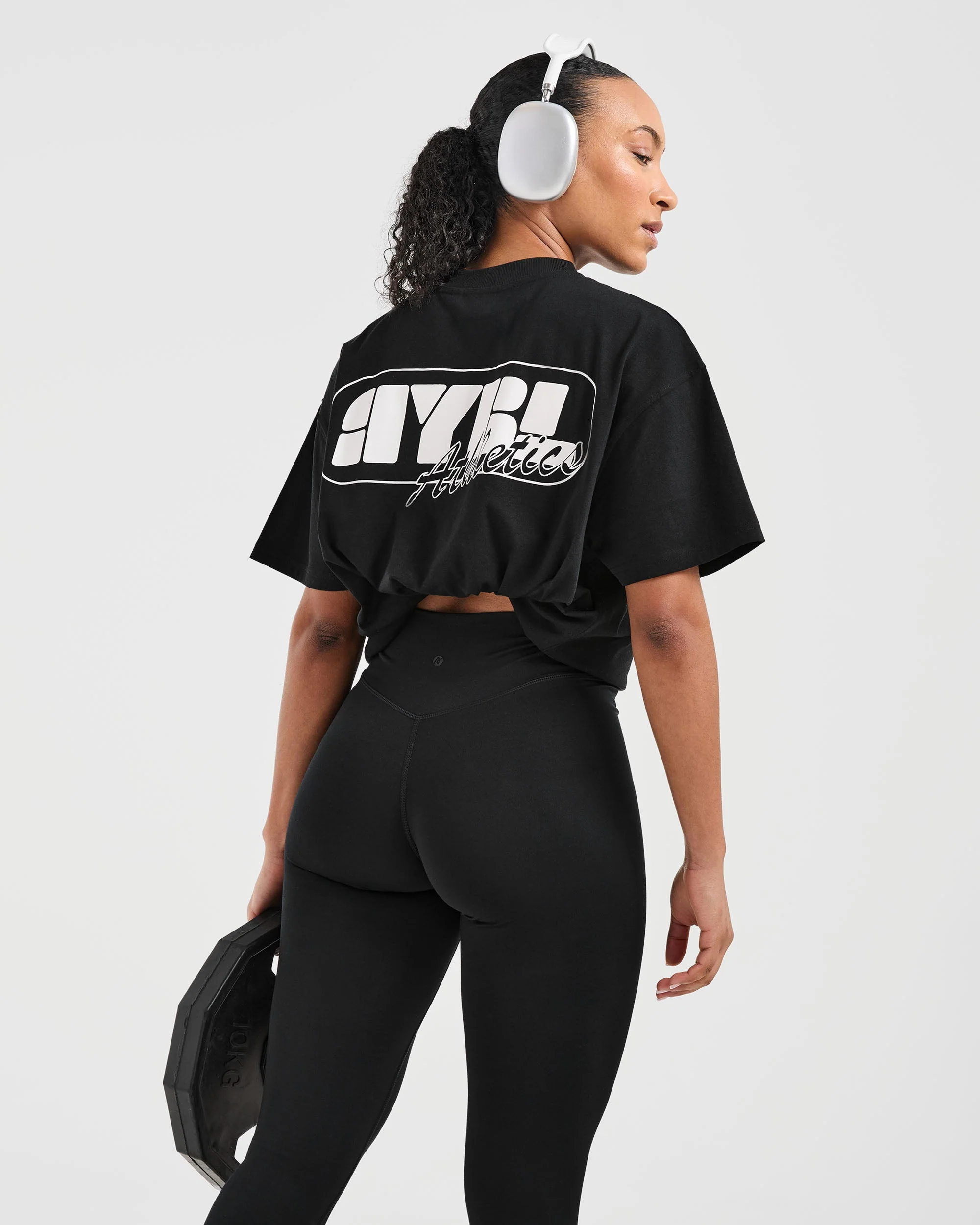 Athletics Retro Oversized T Shirt - Noir - Image 8