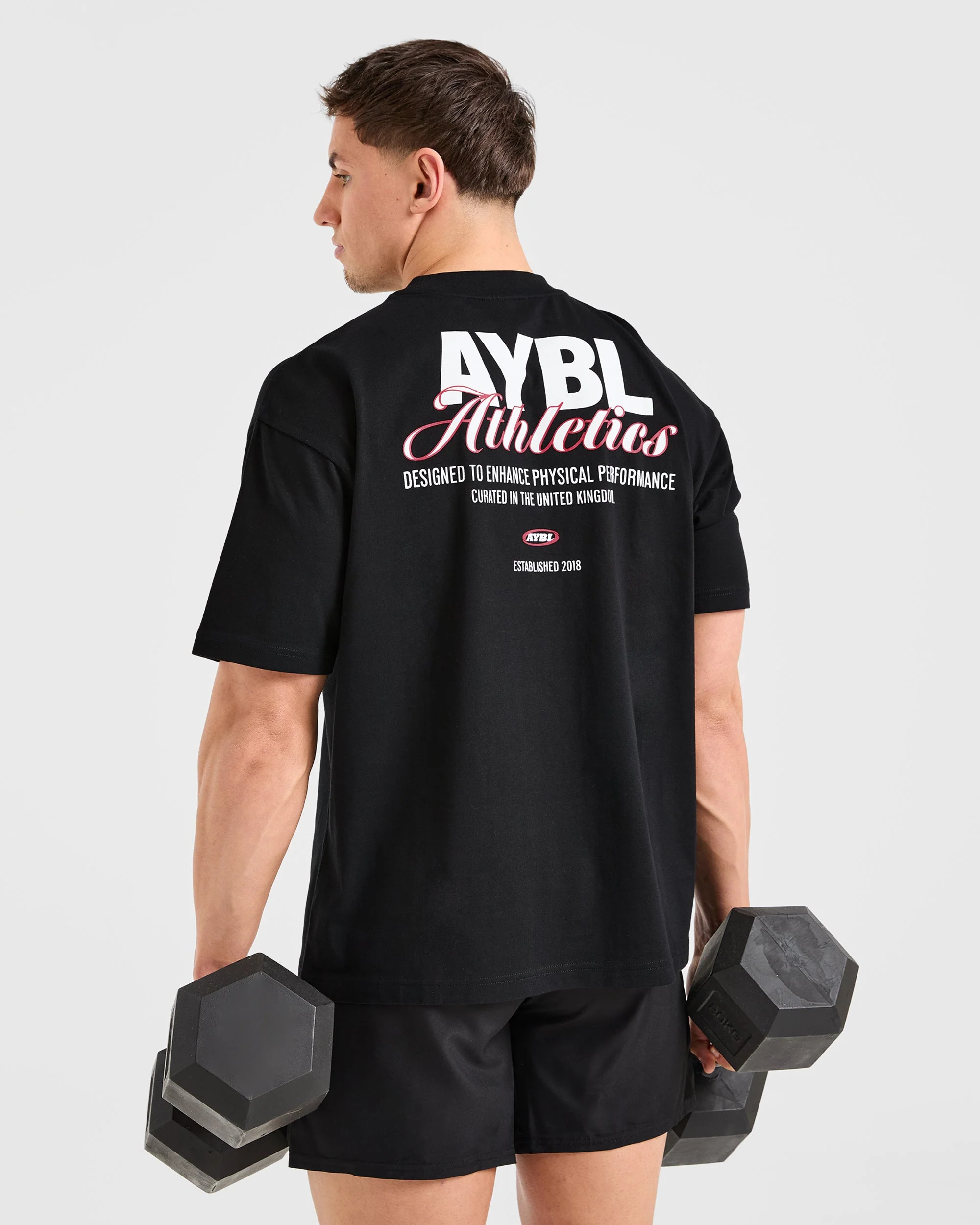 Athletics Script Oversized T Shirt - Noir - Image 7