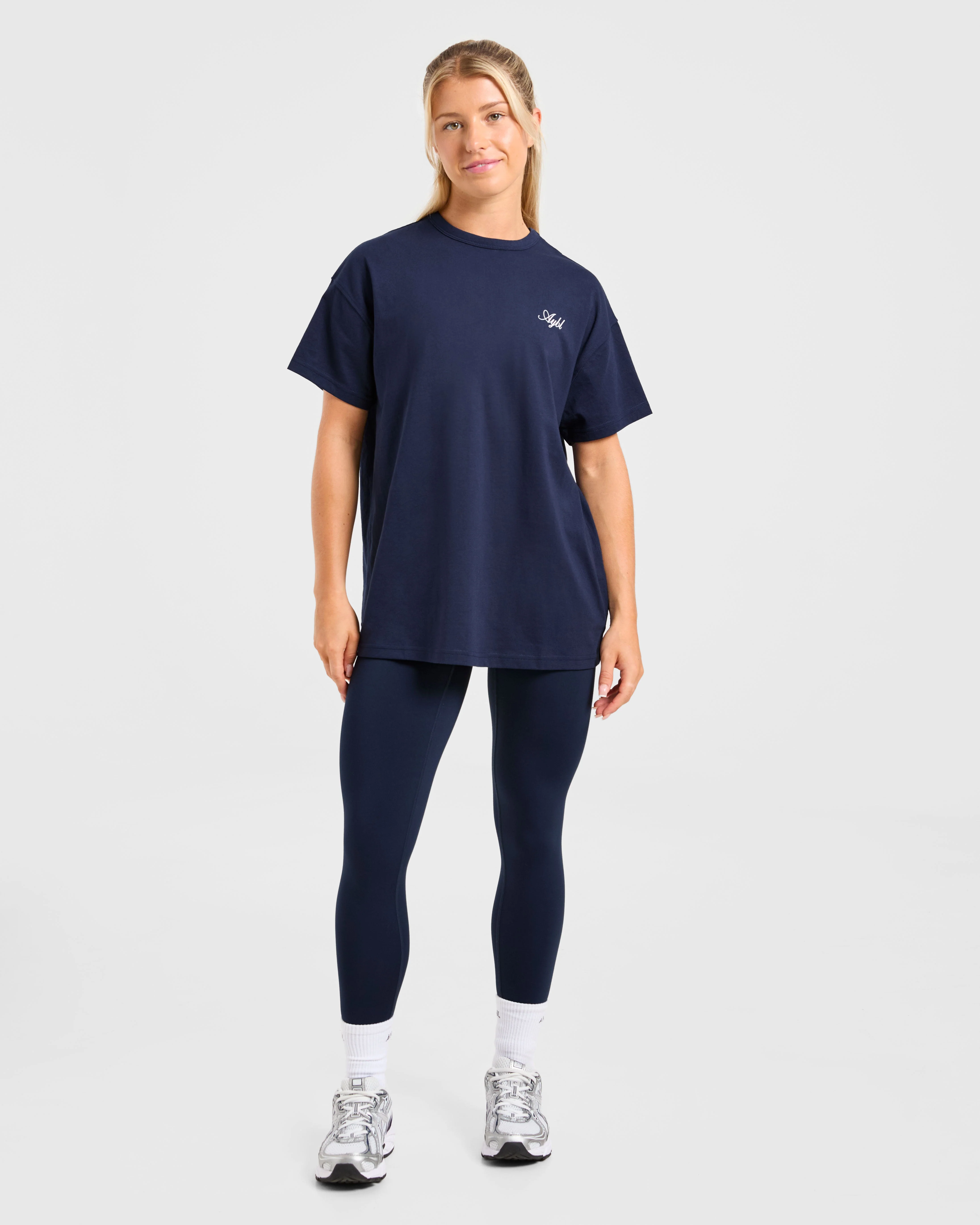 Athletics Sport Dept Oversized T Shirt - Navy - Image 3