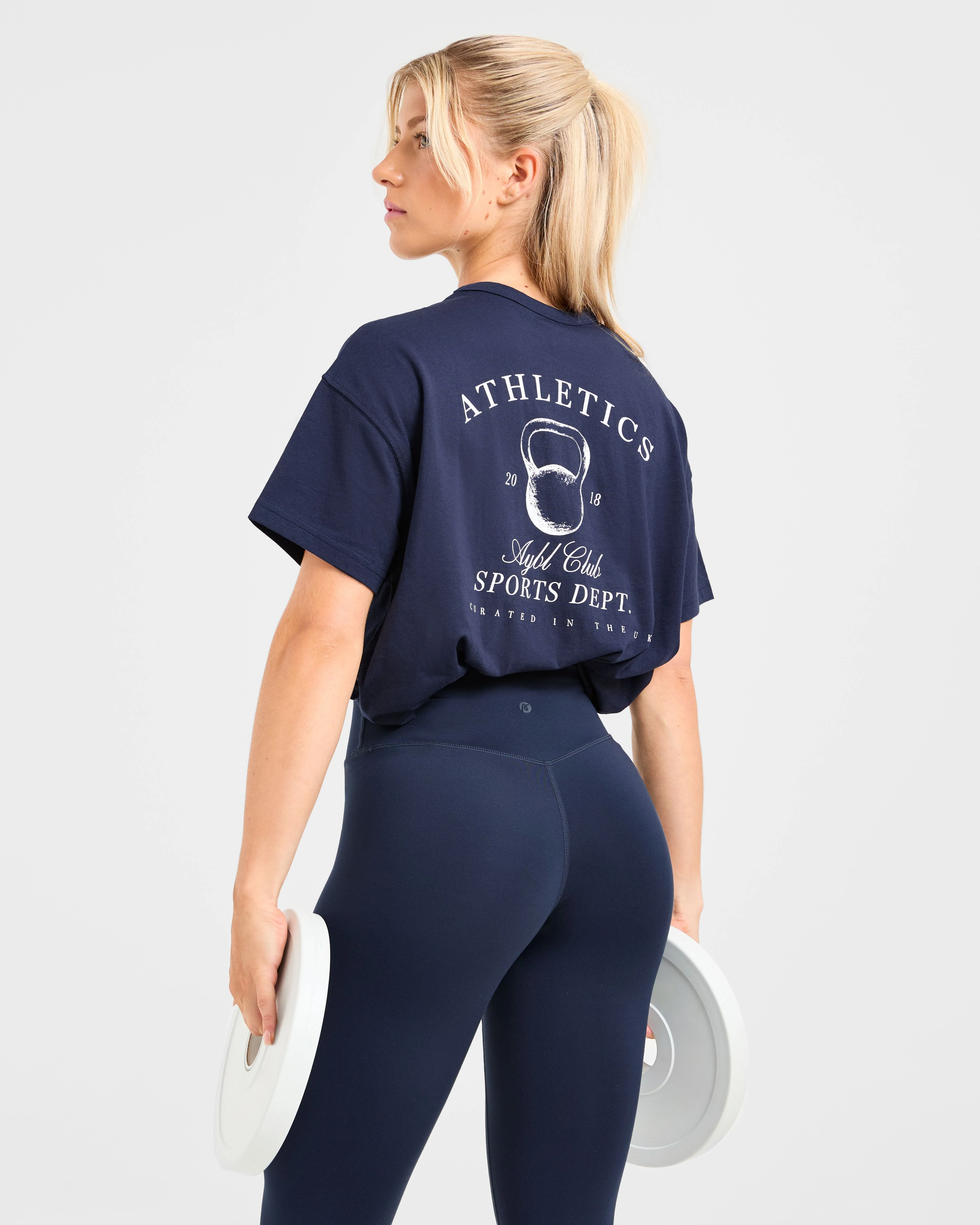 Athletics Sport Dept Oversized T Shirt - Navy - Image 8