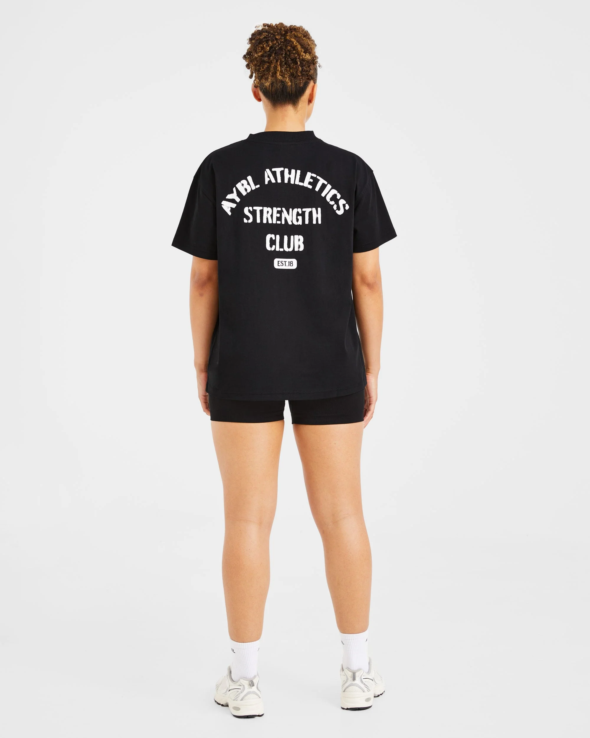 Athletics Strength Club Oversized T Shirt - Noir - Image 4