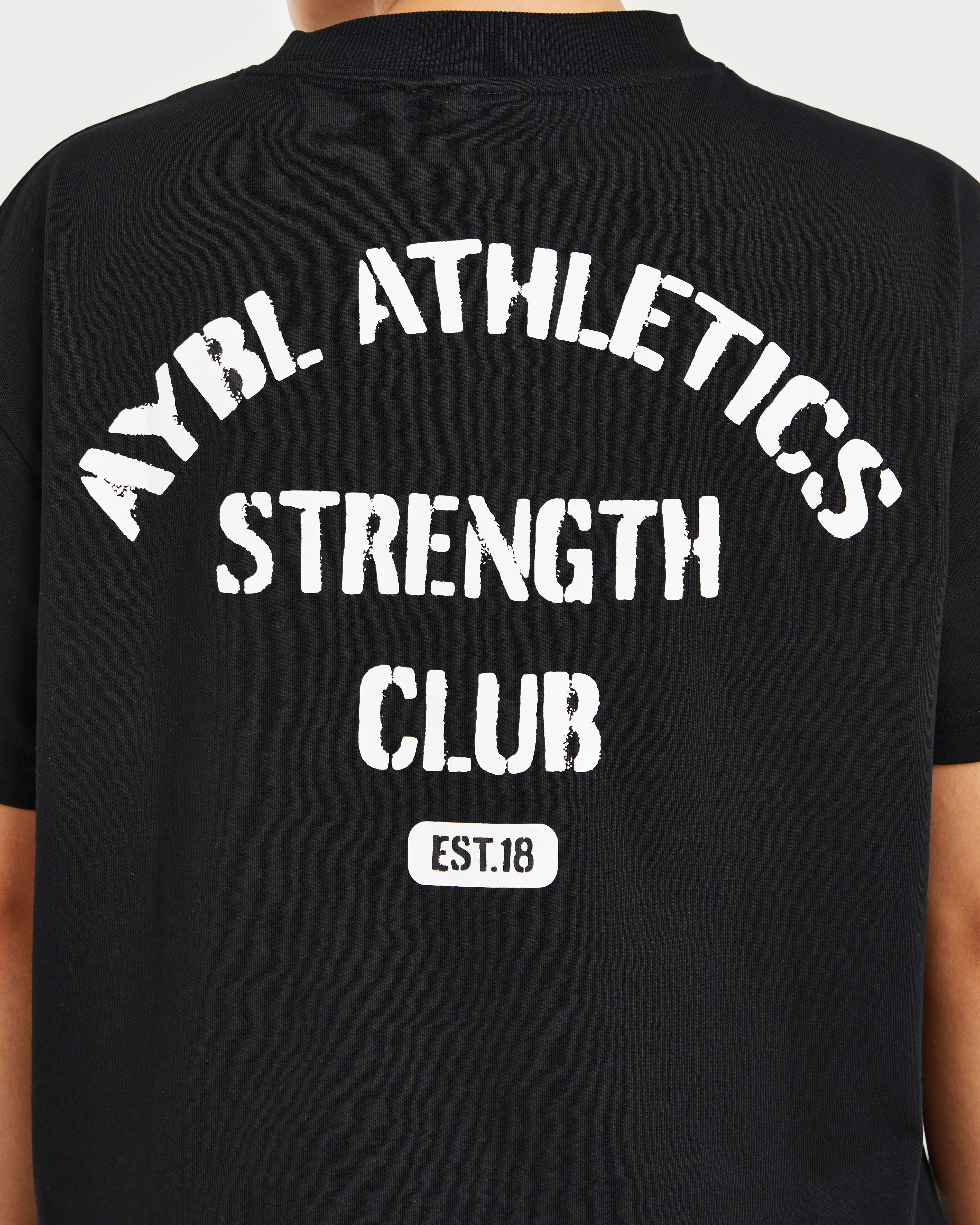 Athletics Strength Club Oversized T Shirt - Noir - Image 6