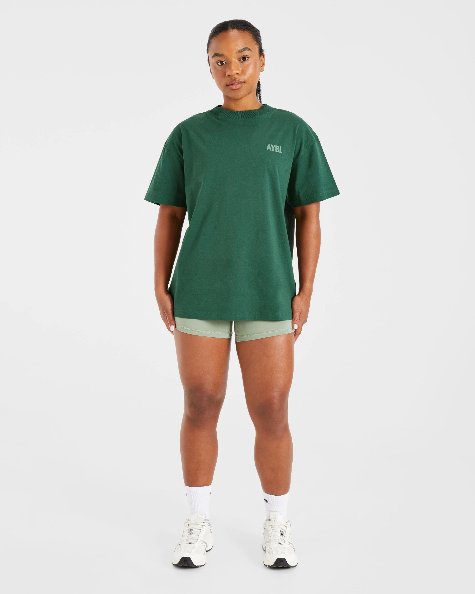Athletics Strength Club Oversized T Shirt - Forest Vert - Image 3