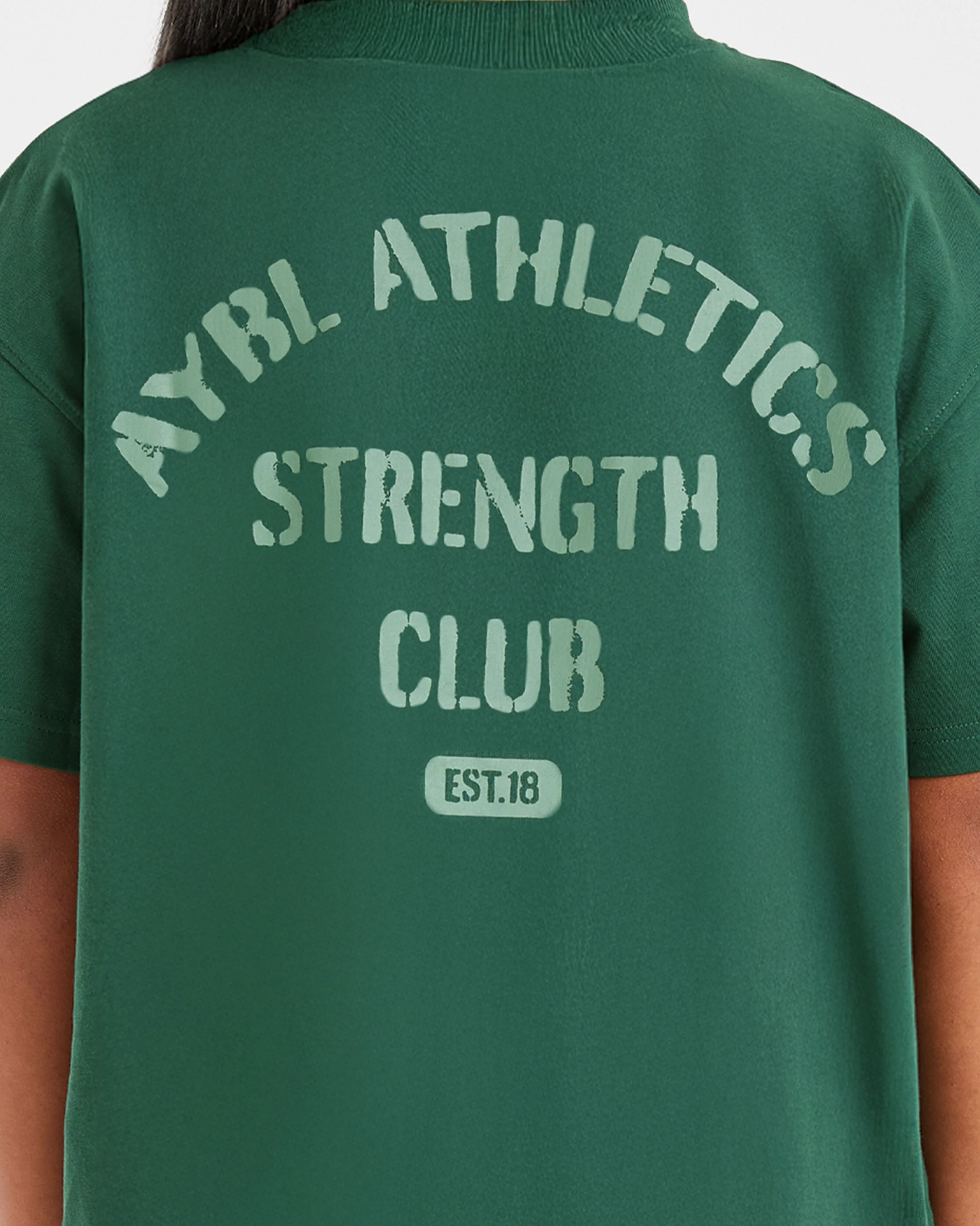 Athletics Strength Club Oversized T Shirt - Forest Vert - Image 6