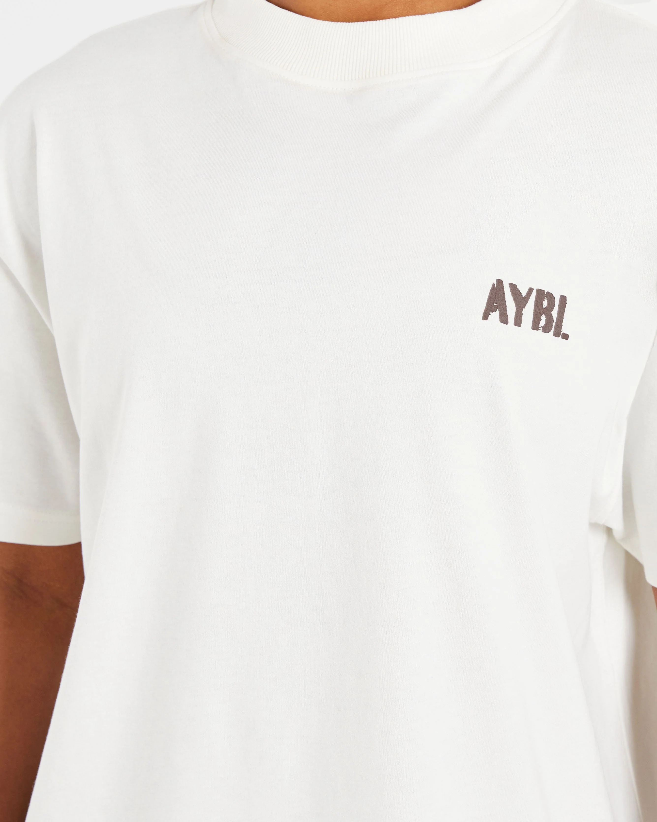Athletics Strength Club Oversized T Shirt - Off White/Brown - Image 5