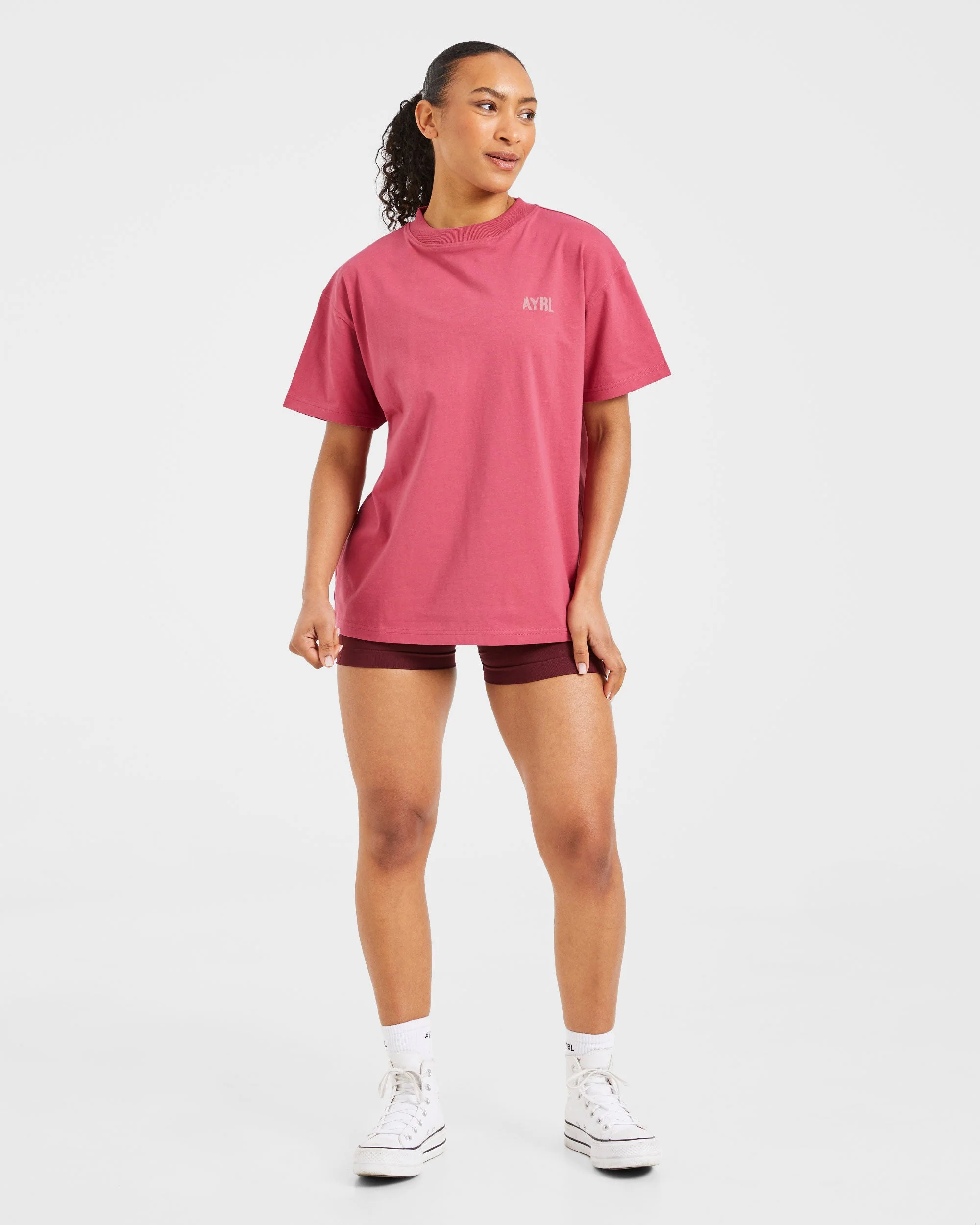 Athletics Strength Club Oversized T Shirt - Washed Coral - Image 3