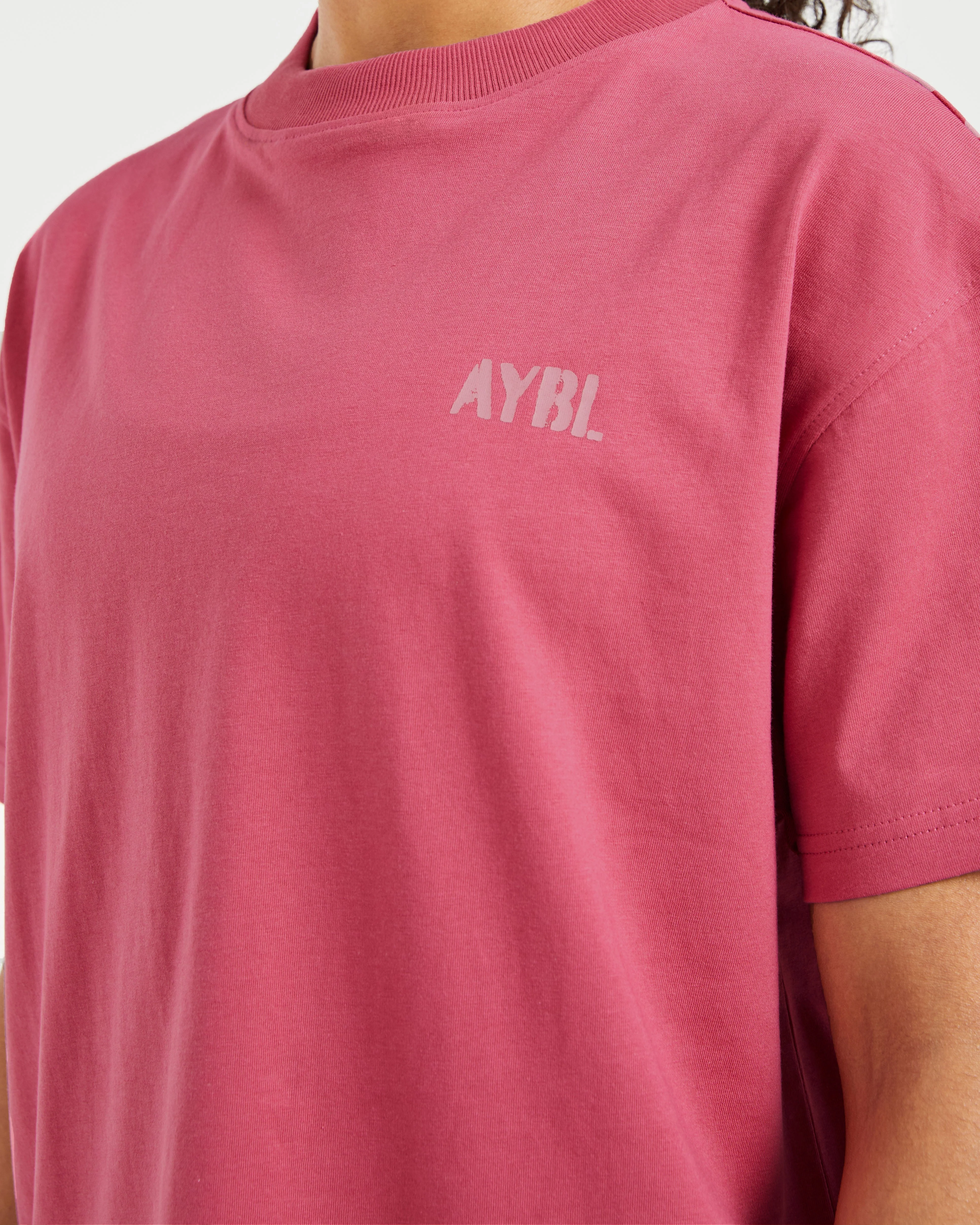 Athletics Strength Club Oversized T Shirt - Washed Coral - Image 5