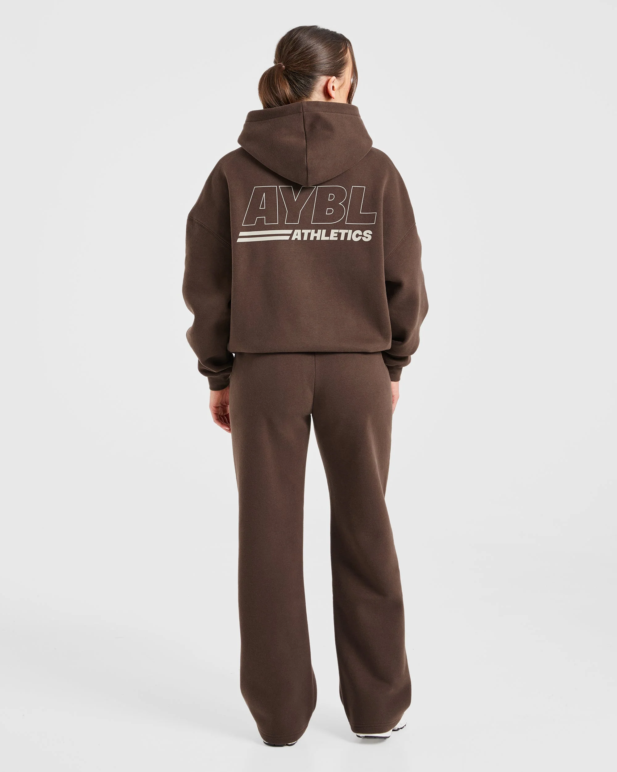 Athletics Track Oversized Hoodie - Brown/Sand - Image 3