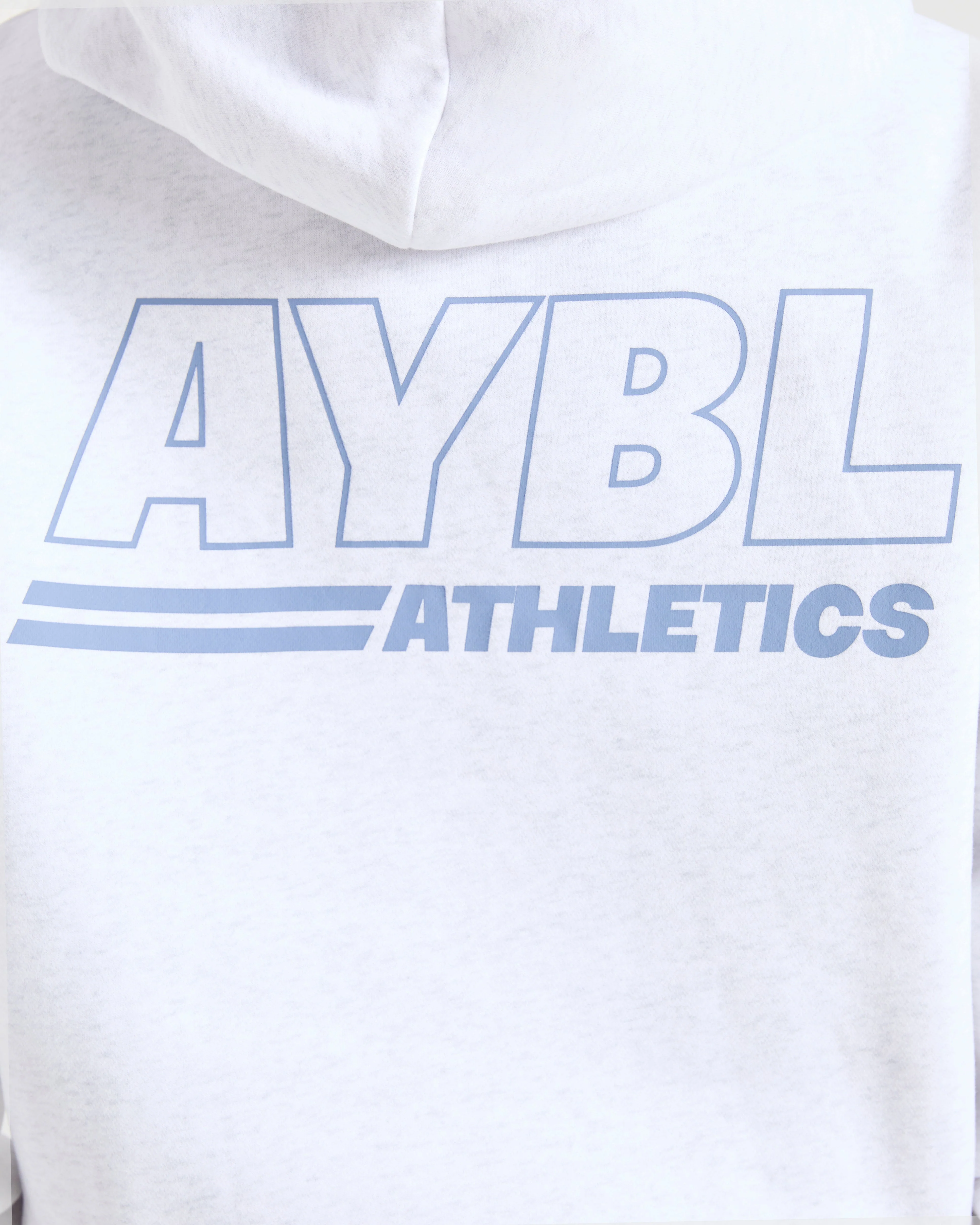 Athletics Track Oversized Hoodie - Heather Gris/Slate Bleu - Image 6