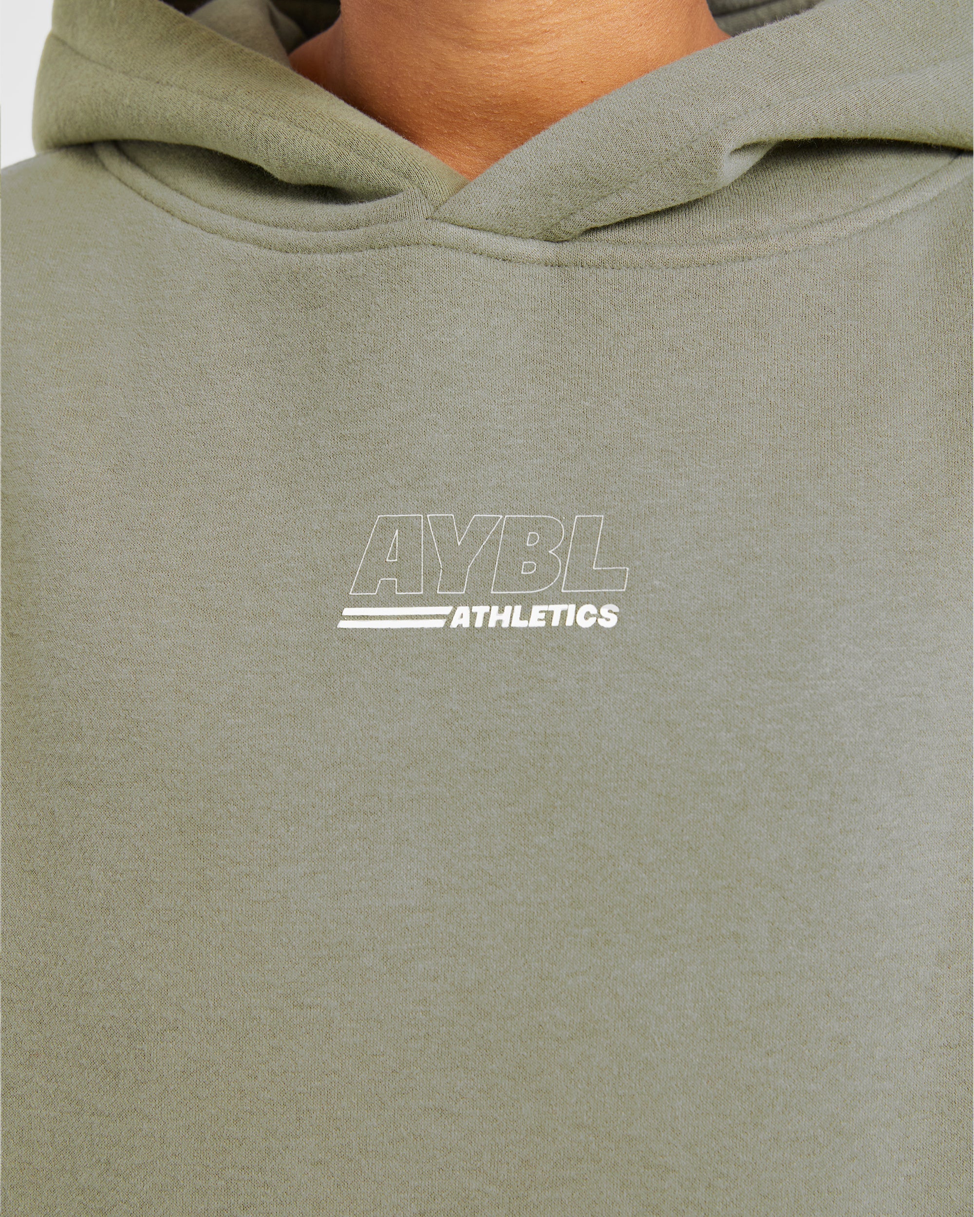 Athletics Track Oversized Hoodie - Muted Olive - Image 5