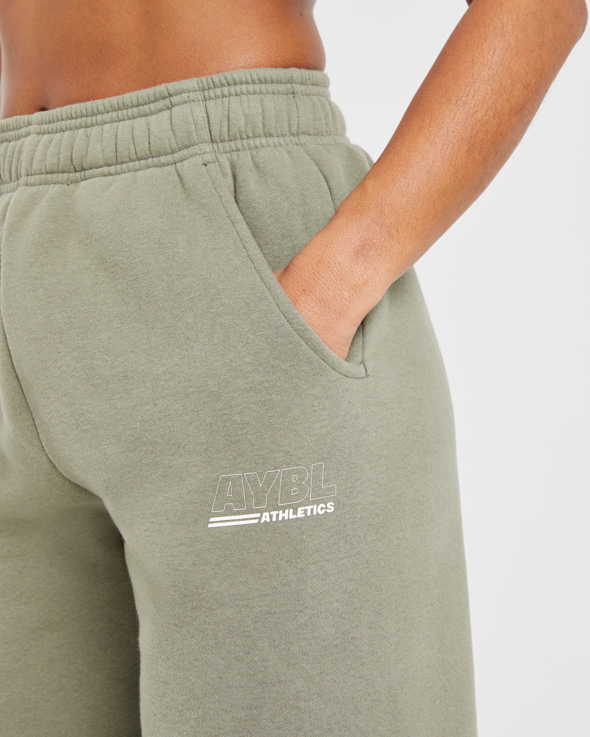 Athletics Track Oversized Joggers - Muted Olive - Image 5
