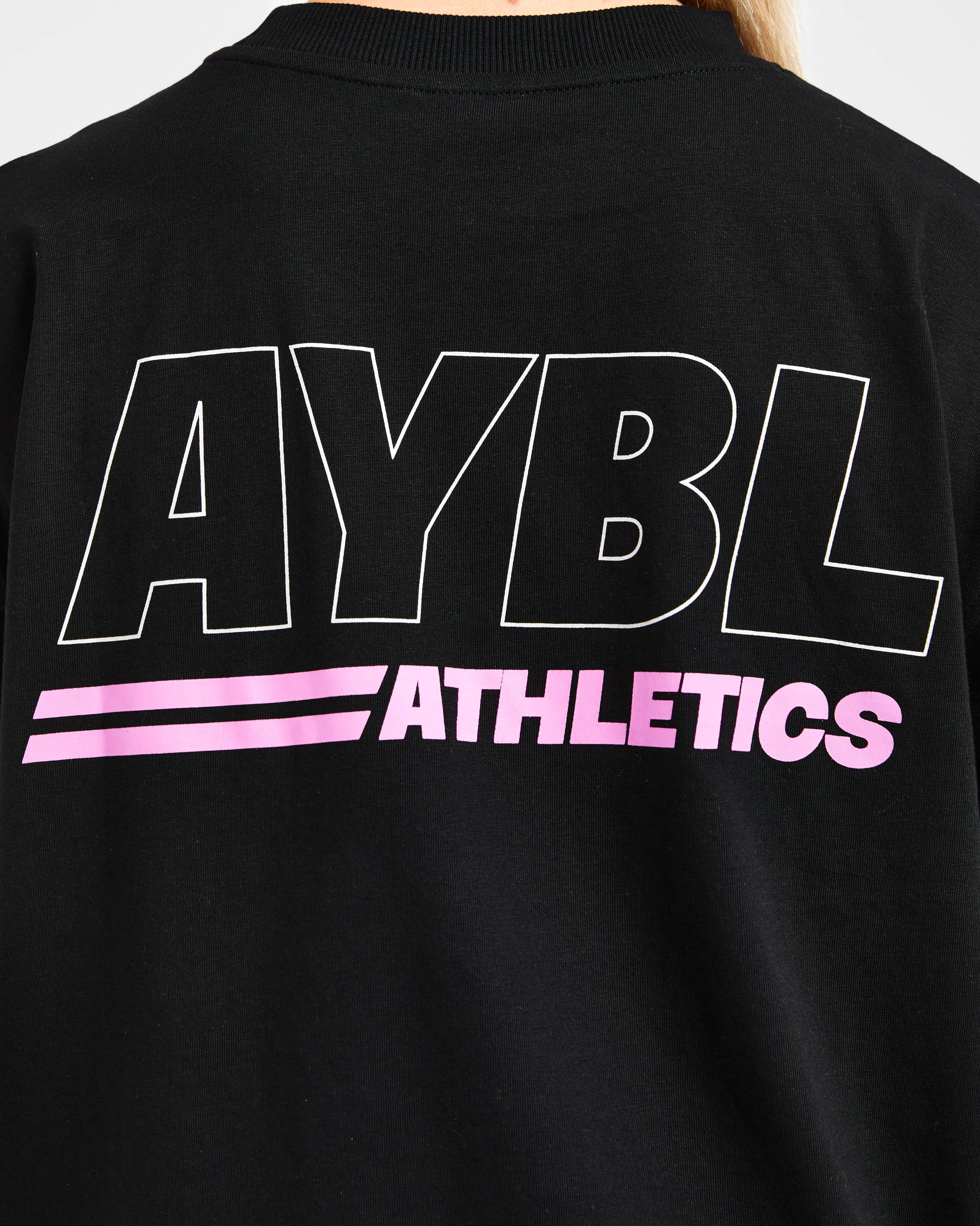 Athletics Track Oversized T Shirt - Noir/Rose - Image 5