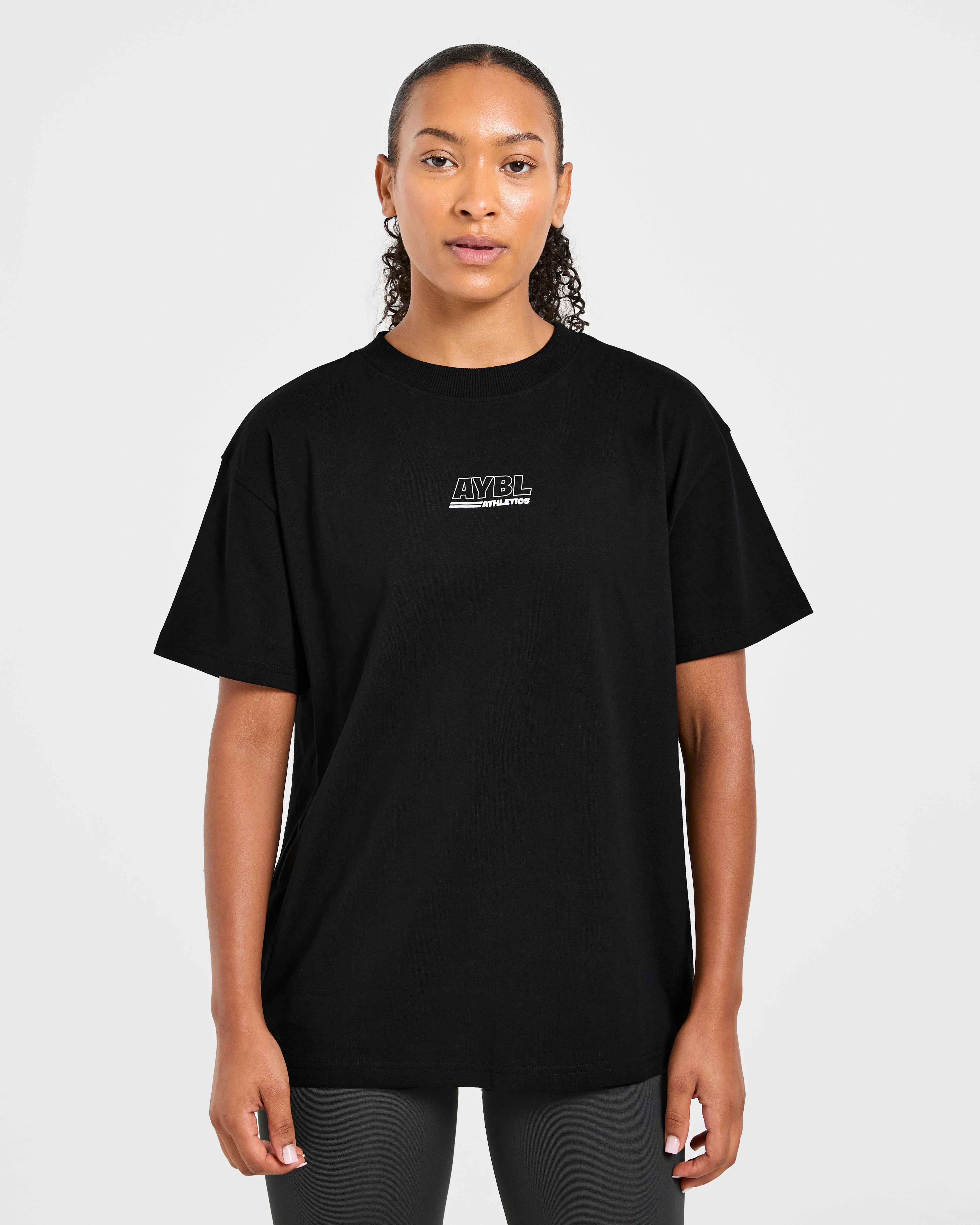 Athletics Track Oversized T Shirt - Noir/Blanc - Image 2
