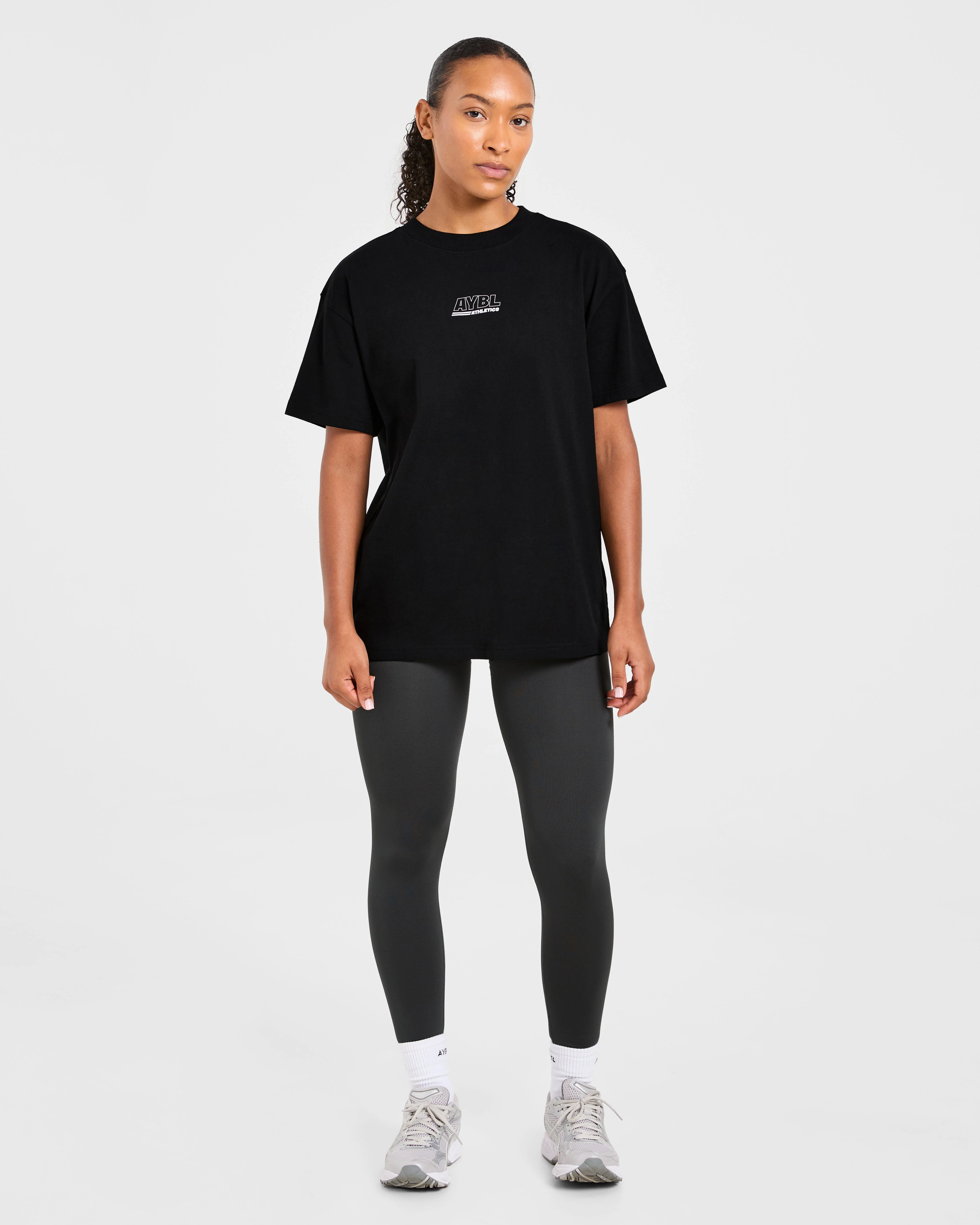 Athletics Track Oversized T Shirt - Noir/Blanc - Image 3