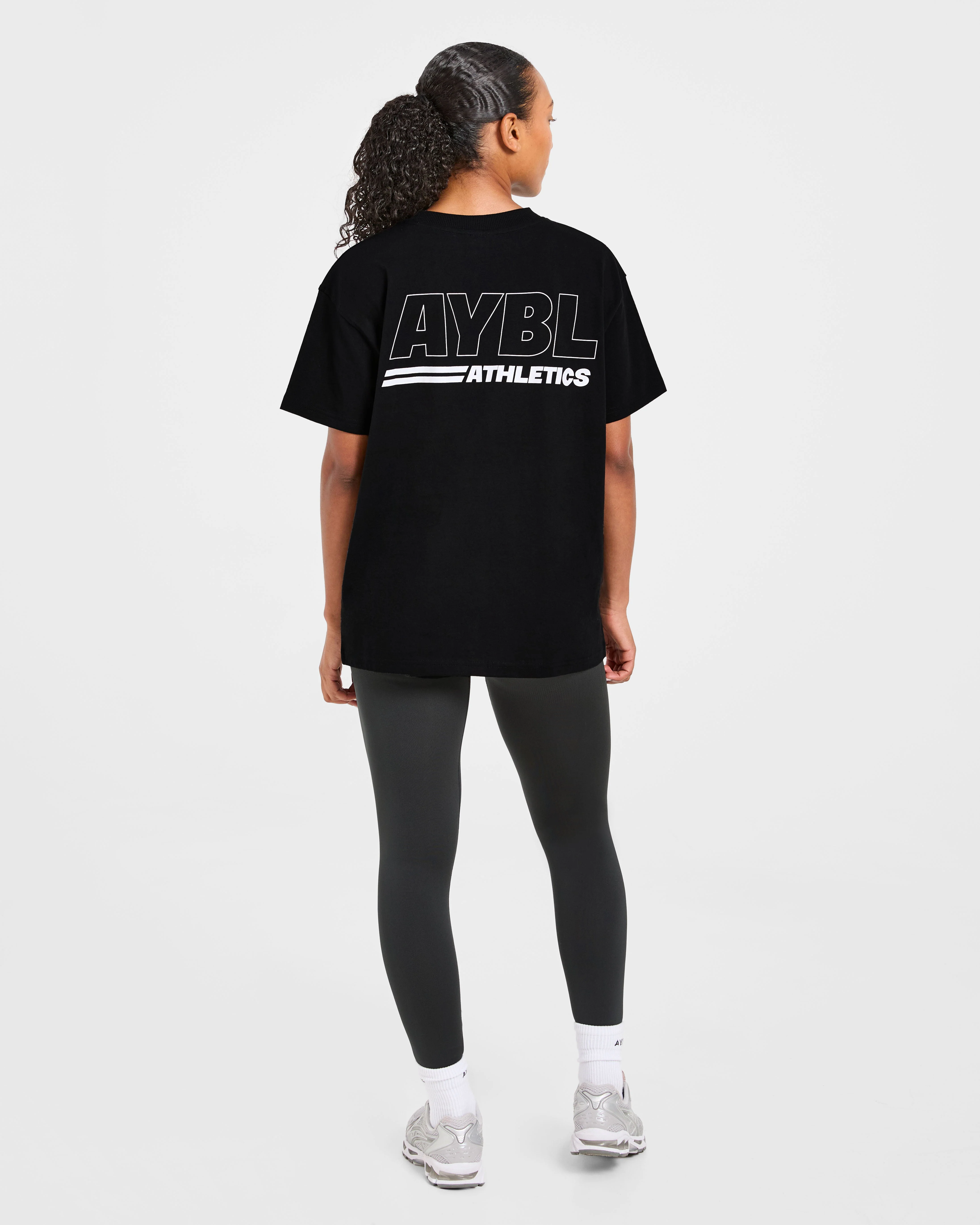 Athletics Track Oversized T Shirt - Noir/Blanc - Image 4