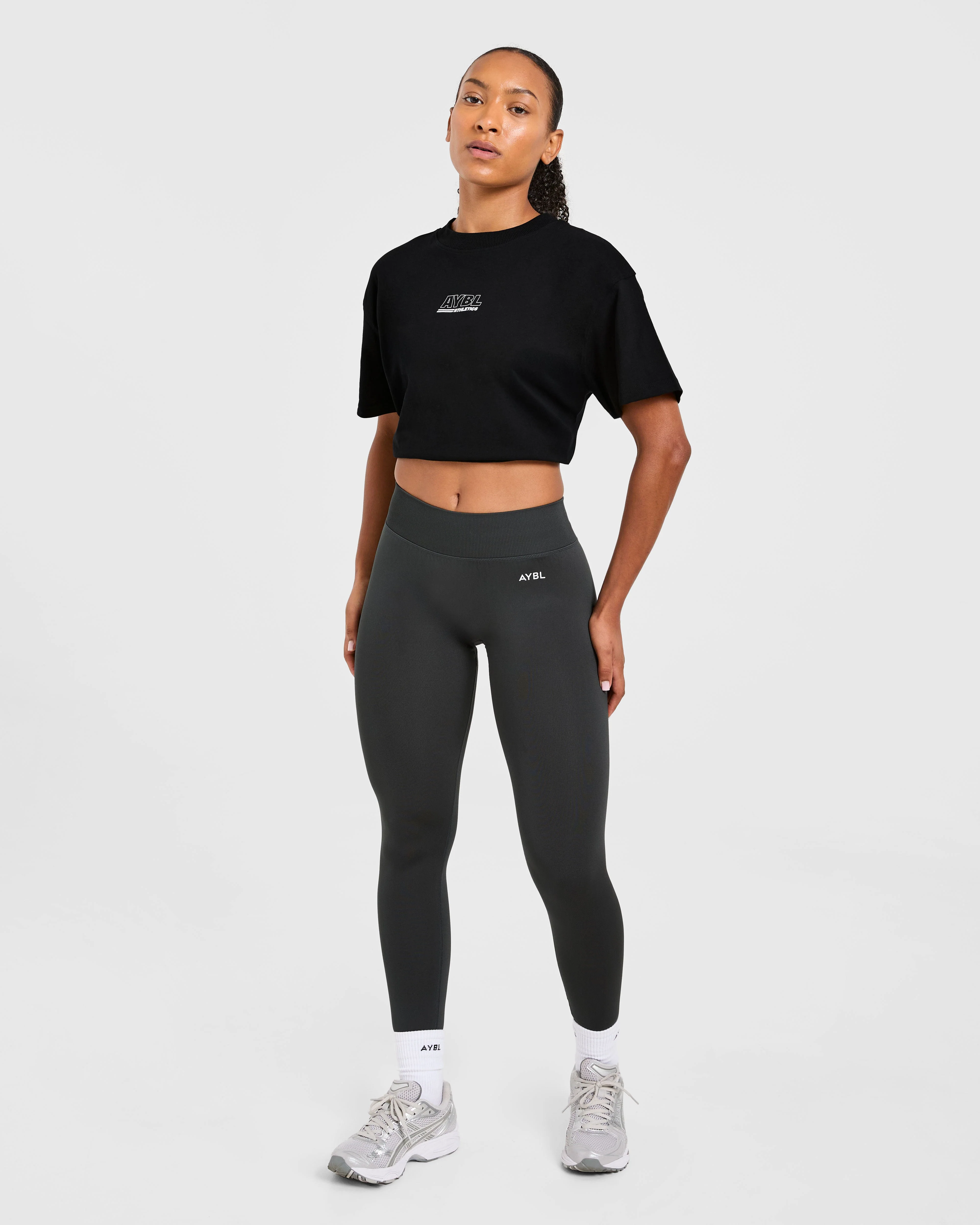 Athletics Track Oversized T Shirt - Noir/Blanc - Image 7
