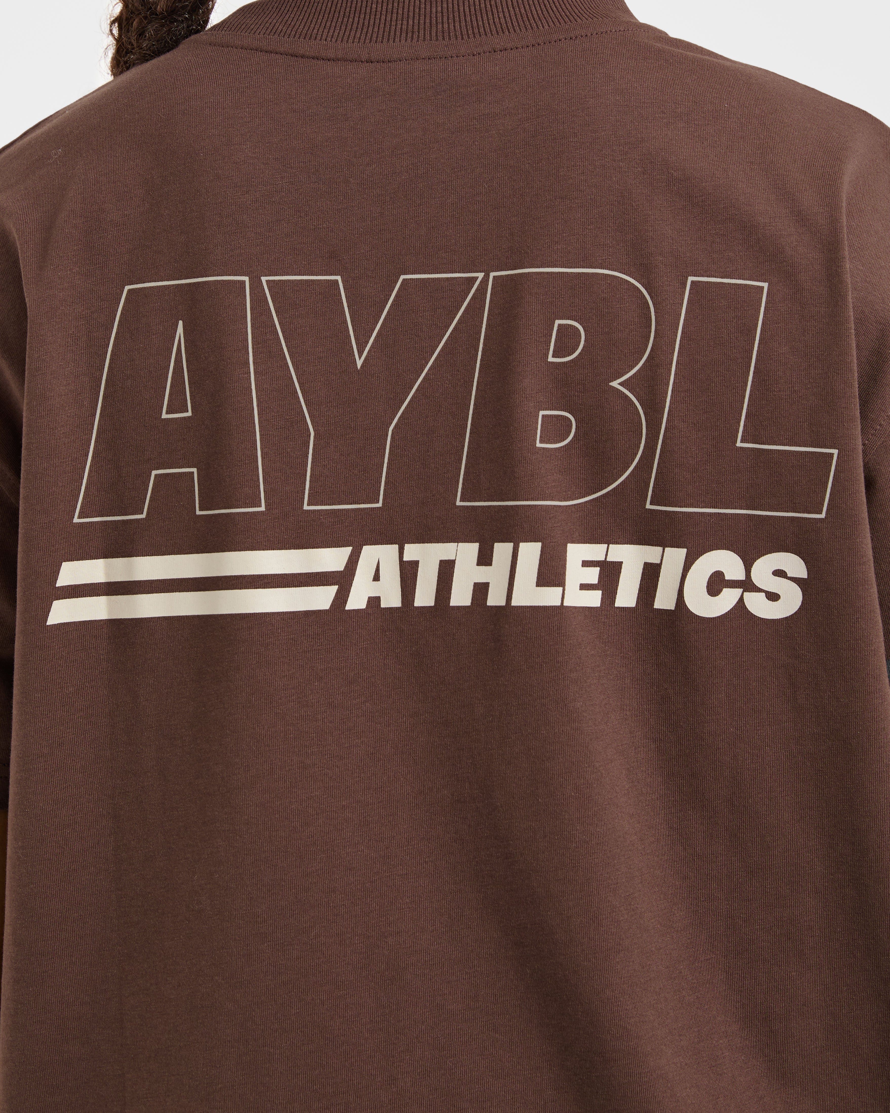 Athletics Track Oversized T Shirt - Marron/Sand - Image 5