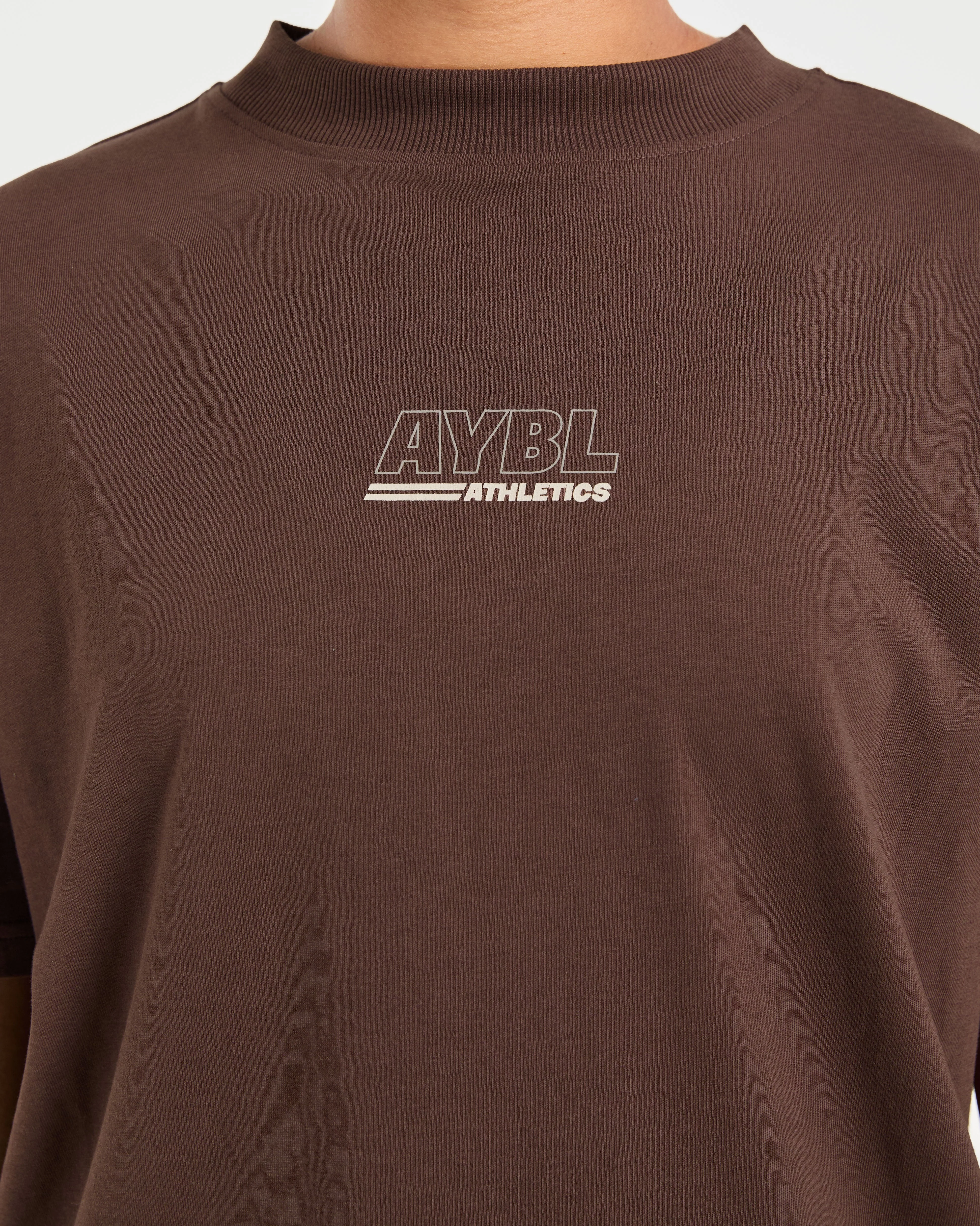 Athletics Track Oversized T Shirt - Marron/Sand - Image 6