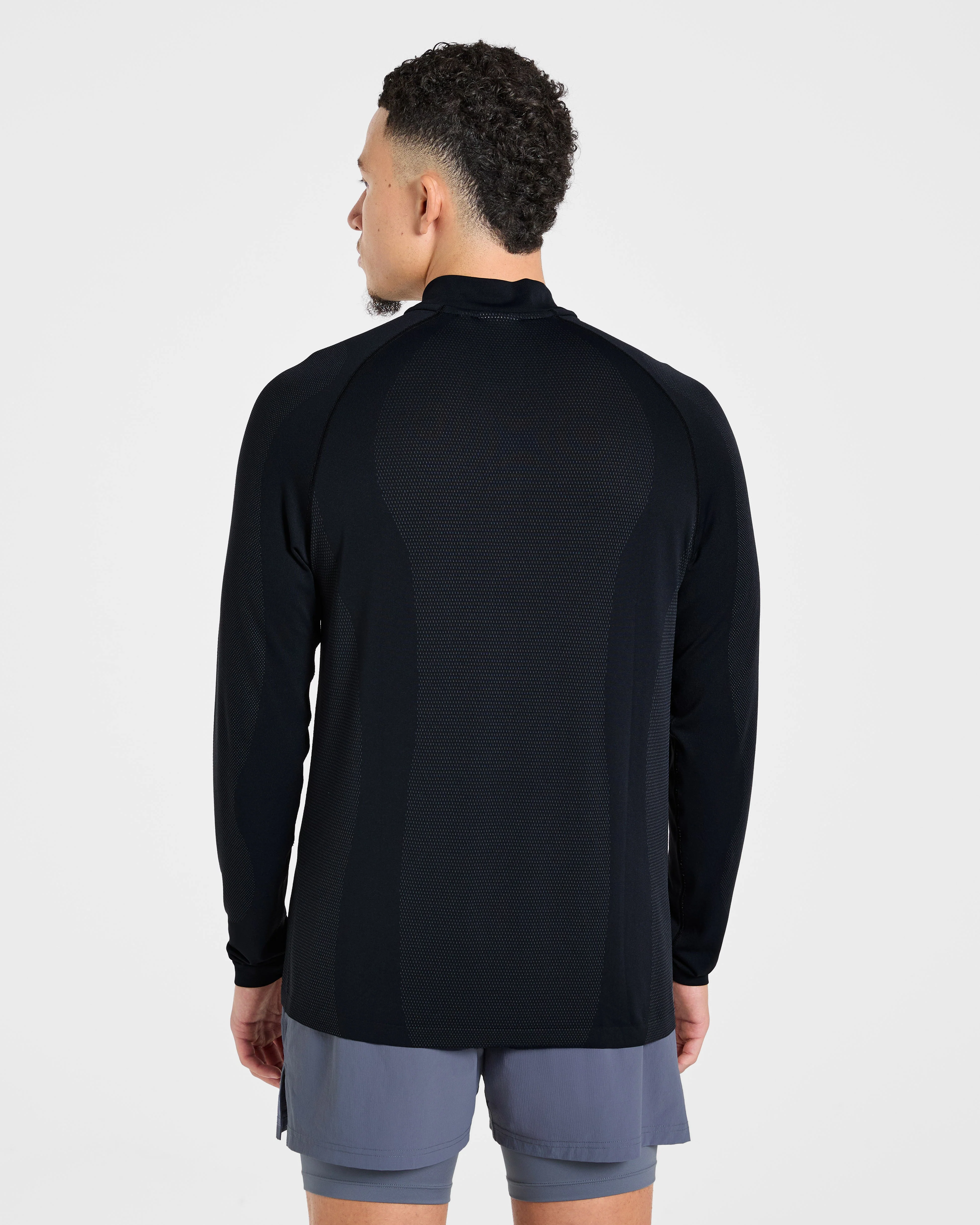 Attain Seamless 1/2 Zip Pullover - Noir - Image 2