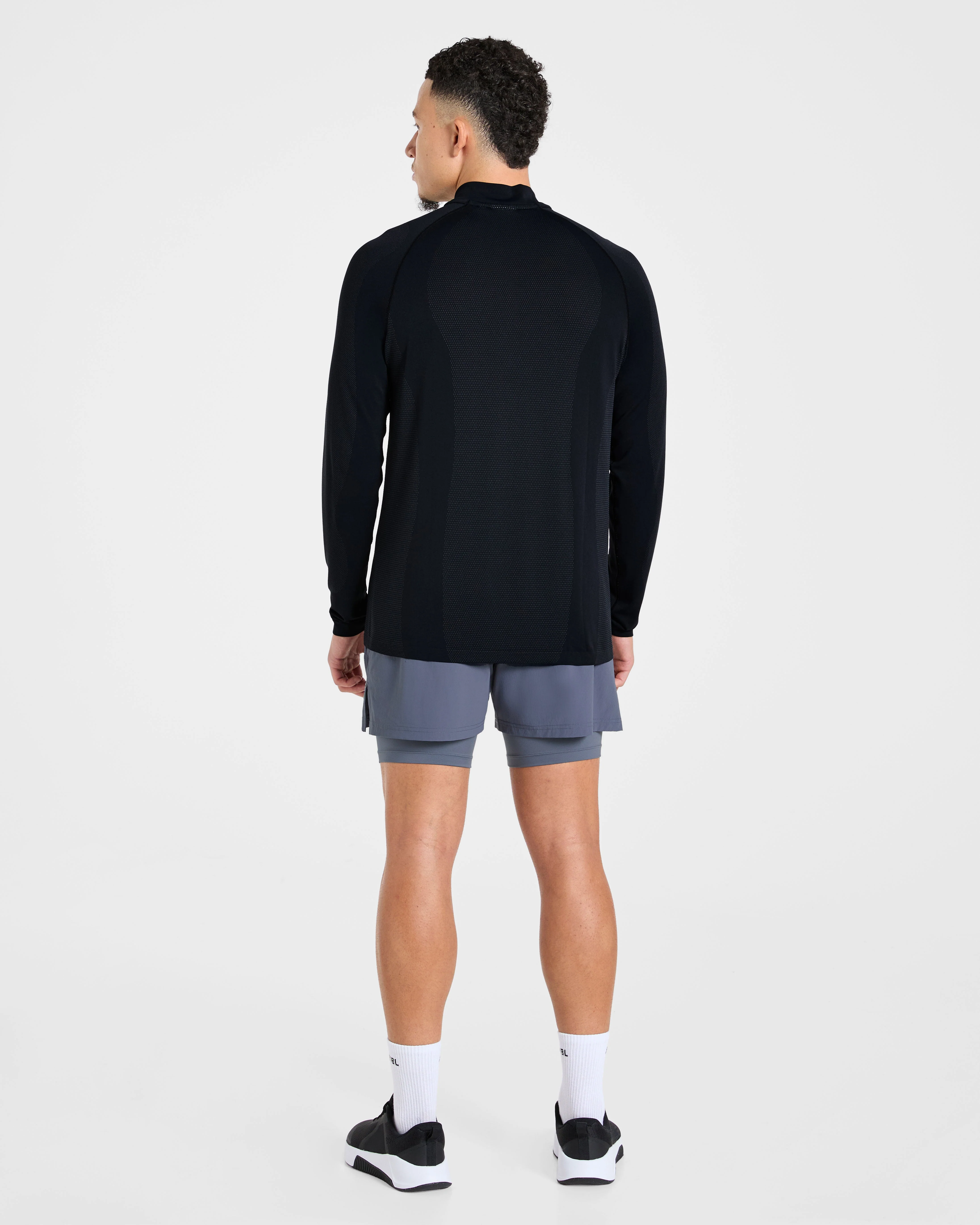 Attain Seamless 1/2 Zip Pullover - Noir - Image 4