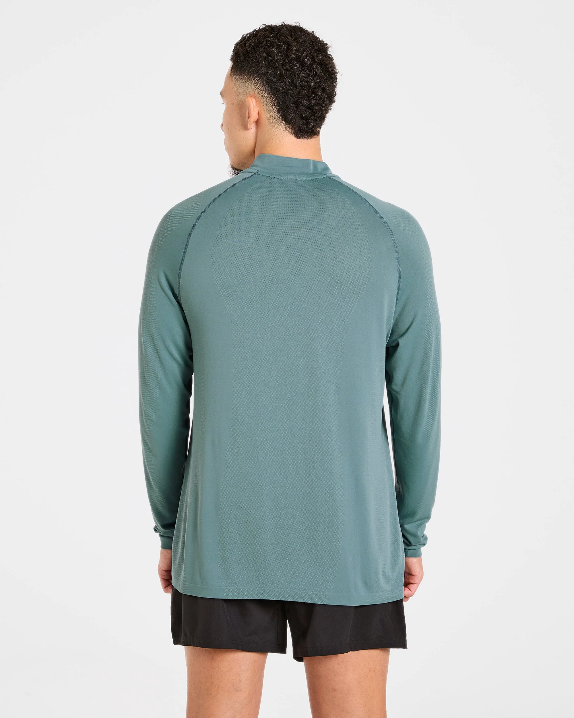 Attain Seamless 1/2 Zip Pullover - Titan Bleu - Image 2