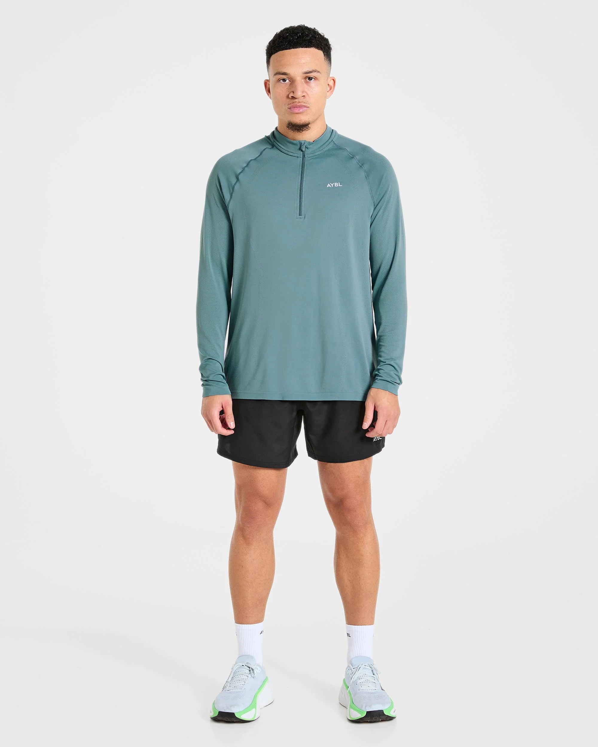 Attain Seamless 1/2 Zip Pullover - Titan Bleu - Image 3