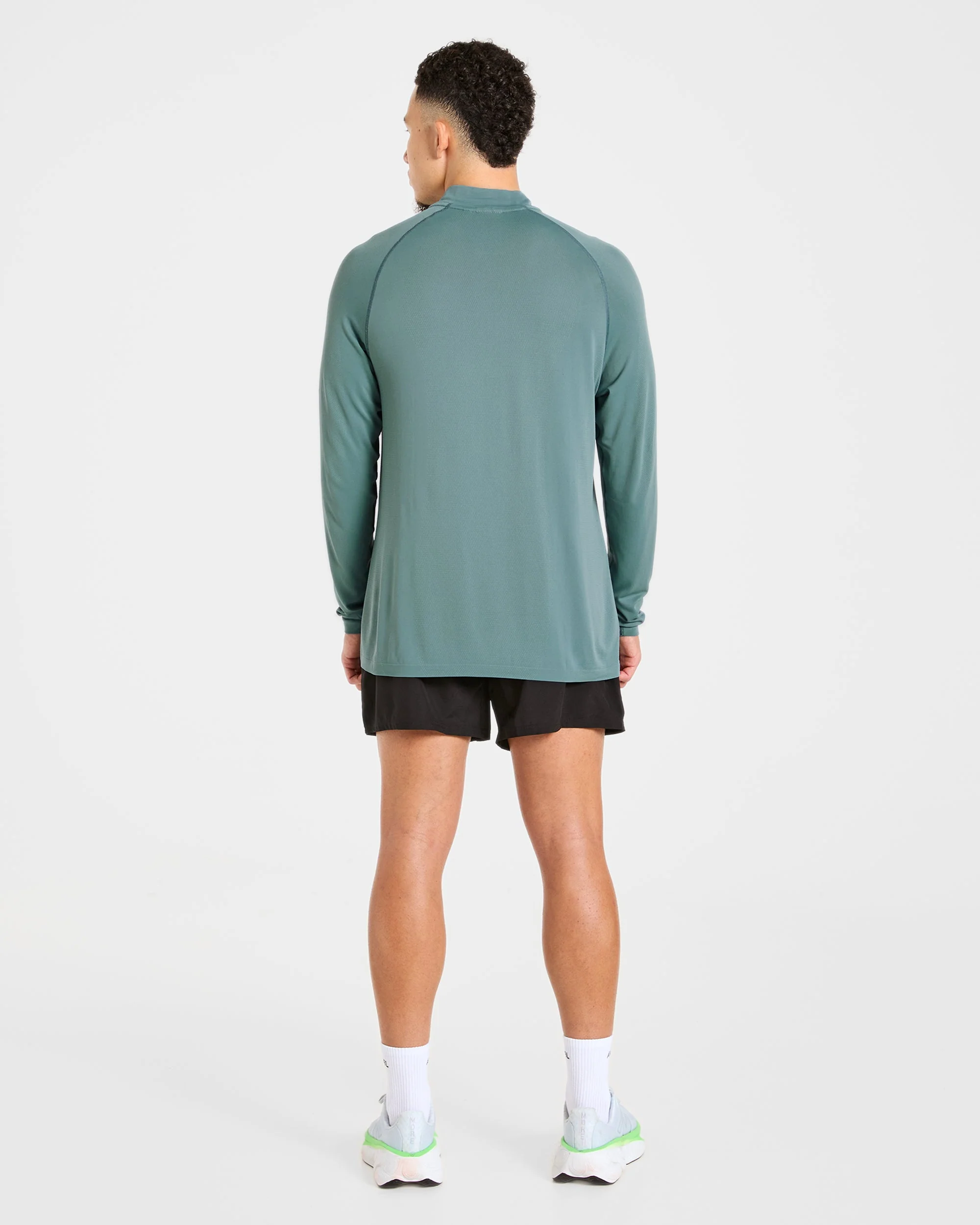 Attain Seamless 1/2 Zip Pullover - Titan Bleu - Image 4