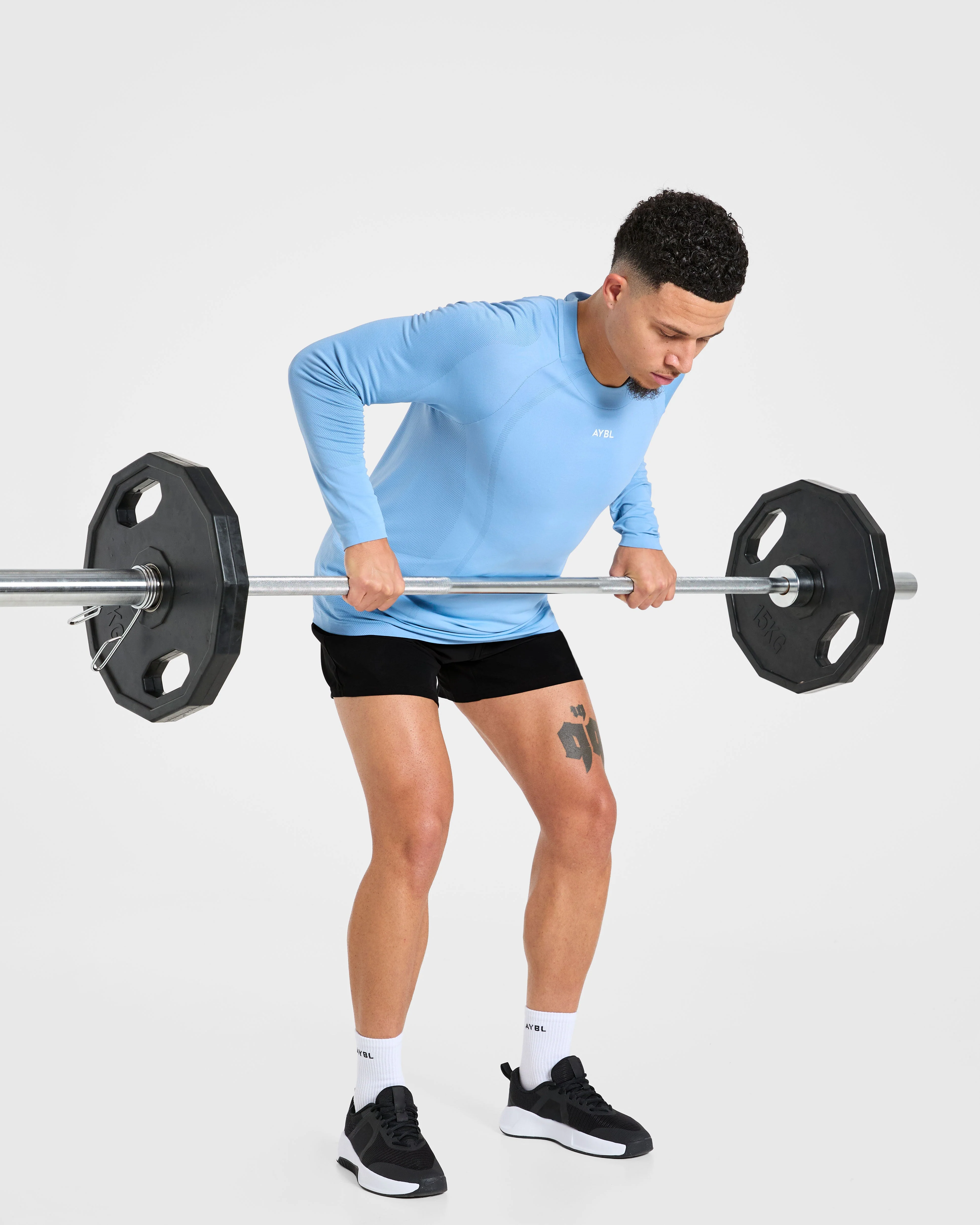 Attain Seamless Long Sleeve T Shirt - Sports Bleu - Image 8