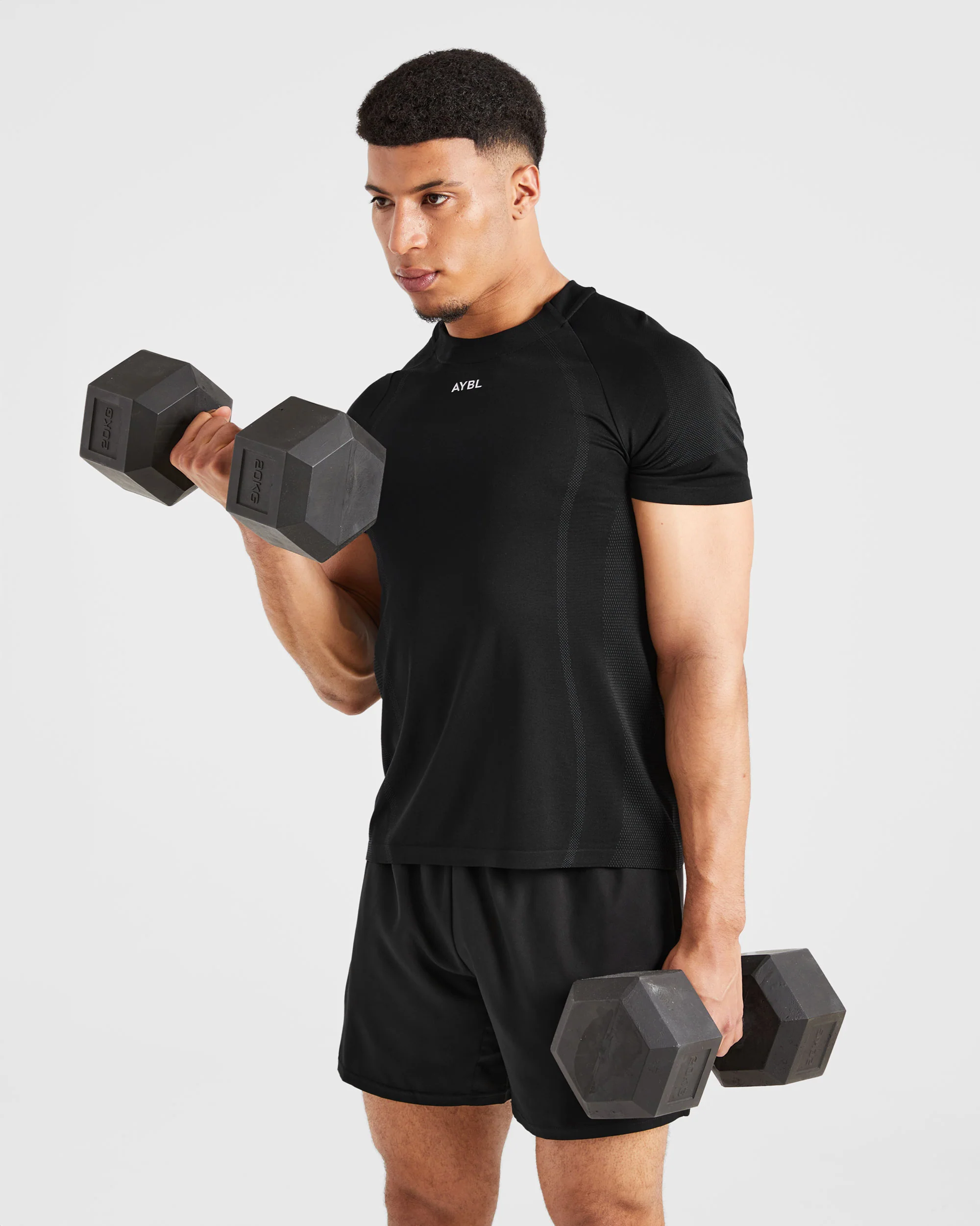 Attain Seamless T Shirt - Black - Image 7
