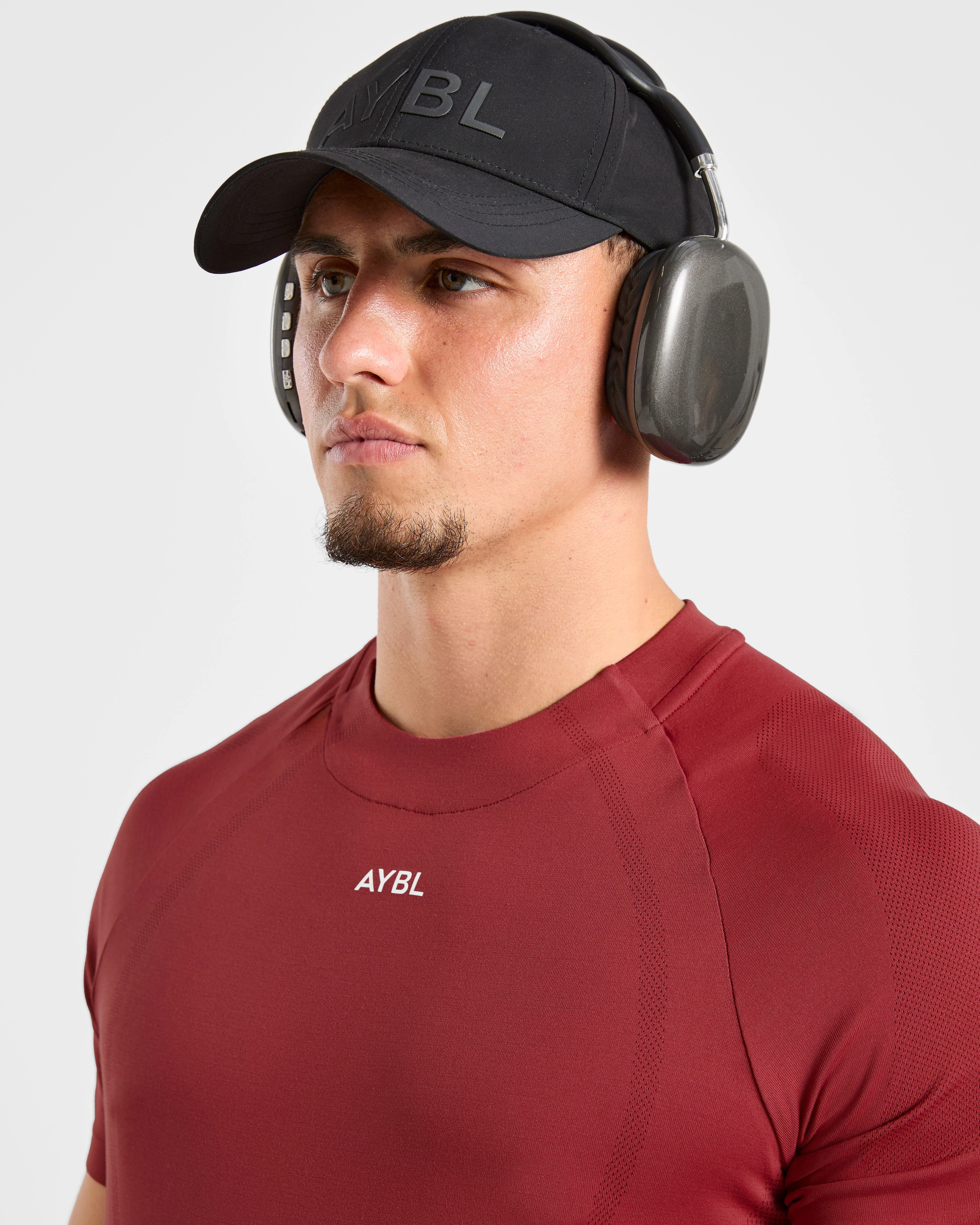 Attain Seamless T Shirt - Maroon Rouge - Image 8