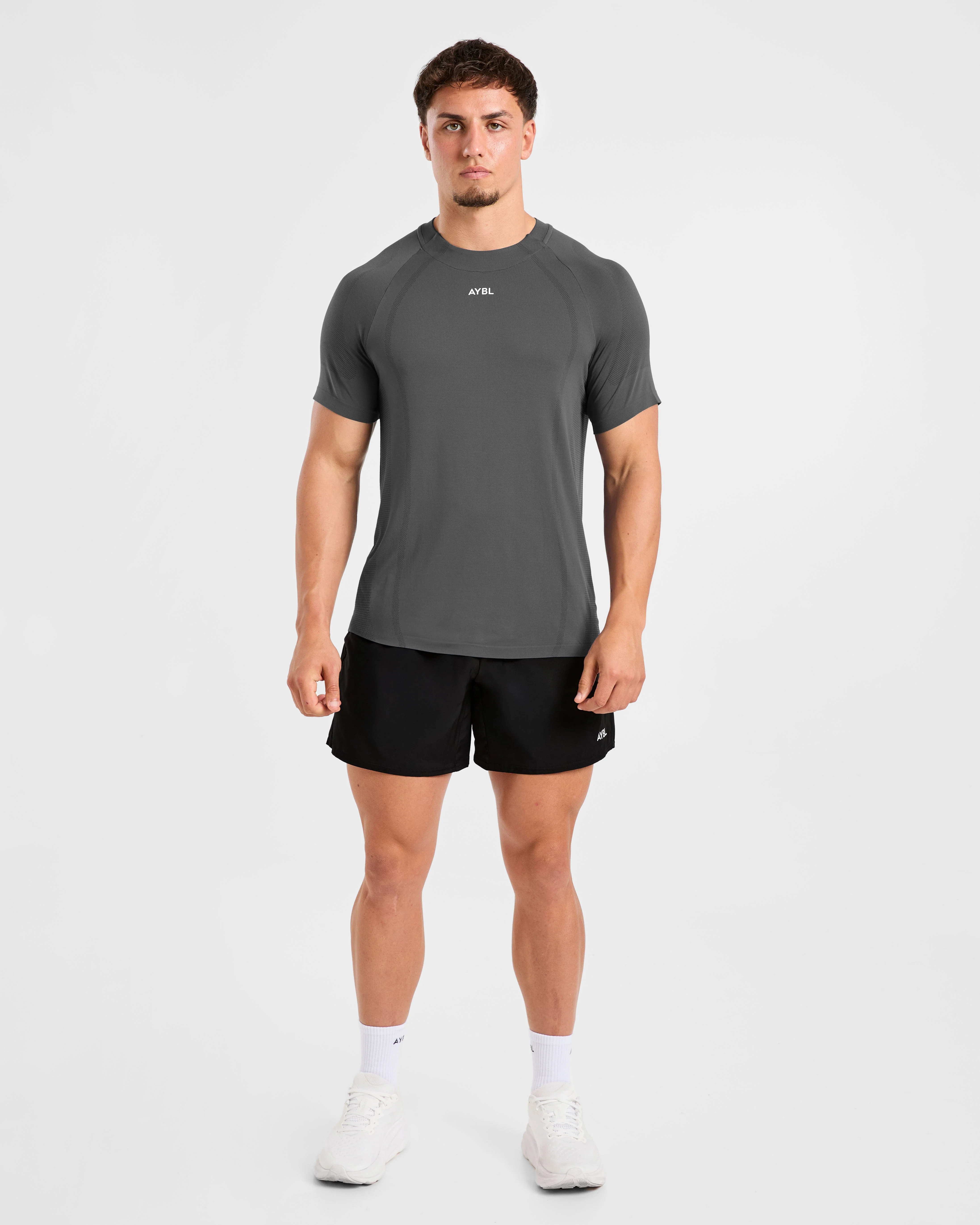 Attain Seamless T Shirt - Storm Gris - Image 3