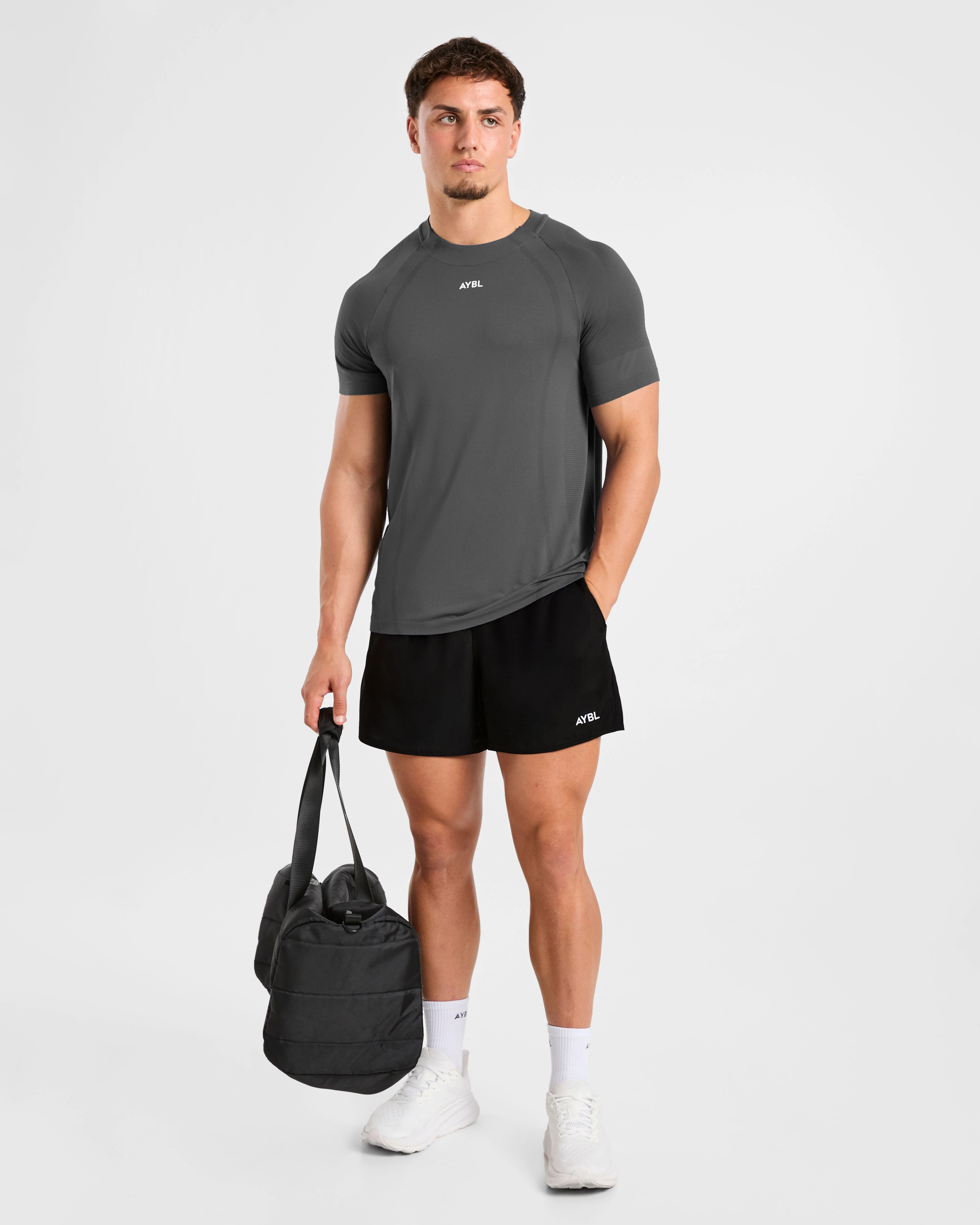 Attain Seamless T Shirt - Storm Gris - Image 7
